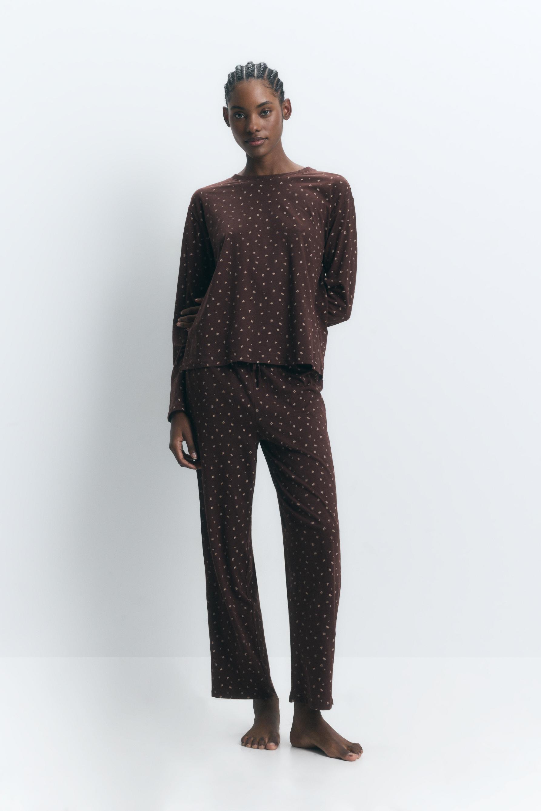 Pijama largo estampado