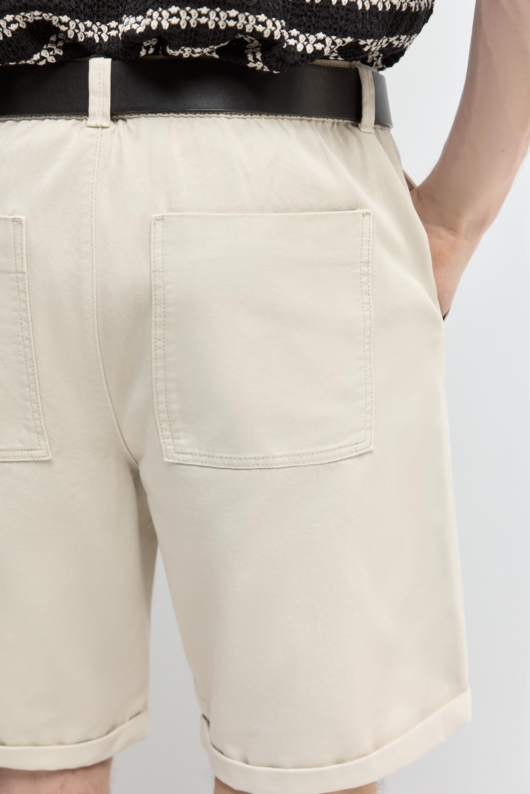 Slim fit Bermuda shorts — ECRU