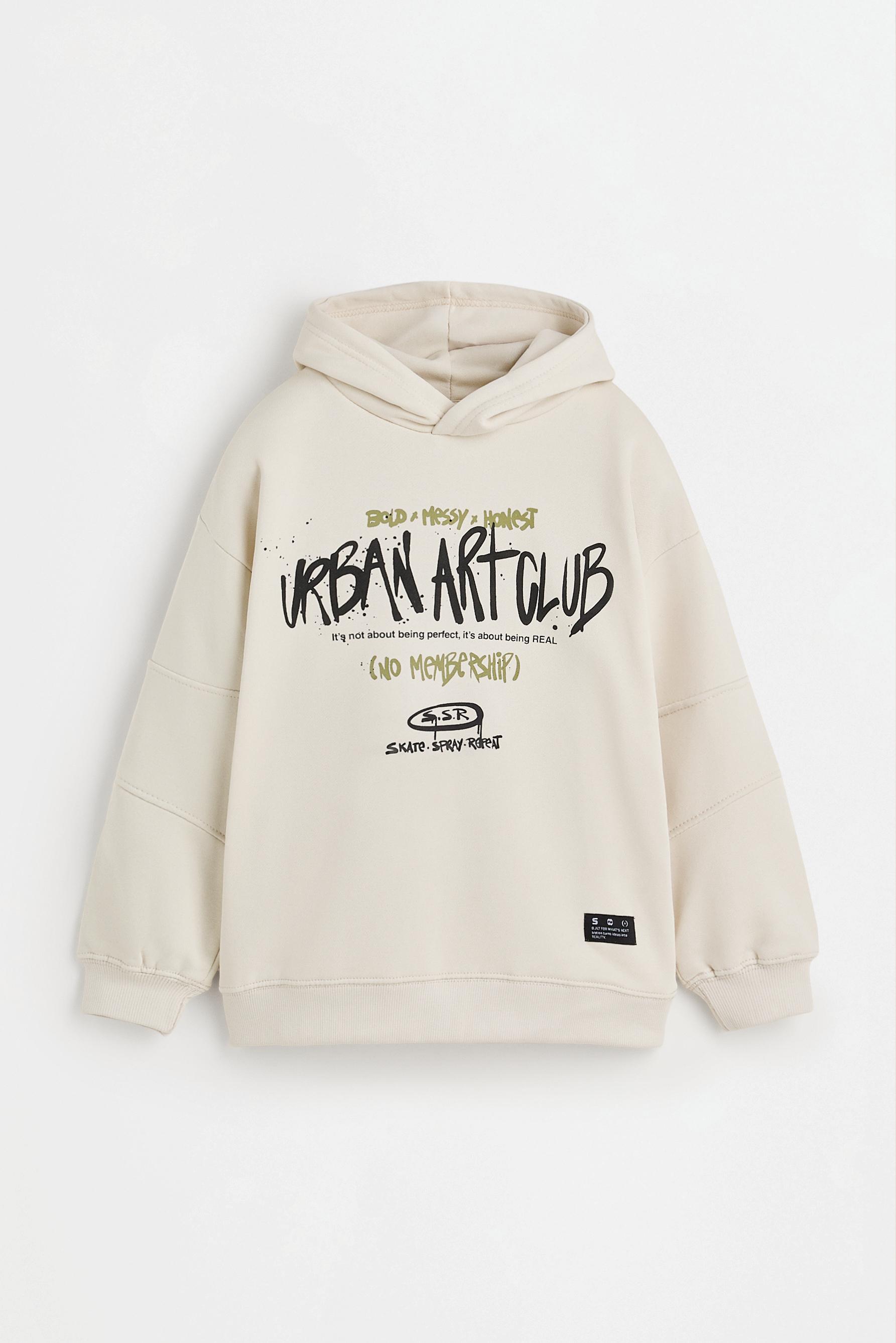 Printed hoodie — GREY