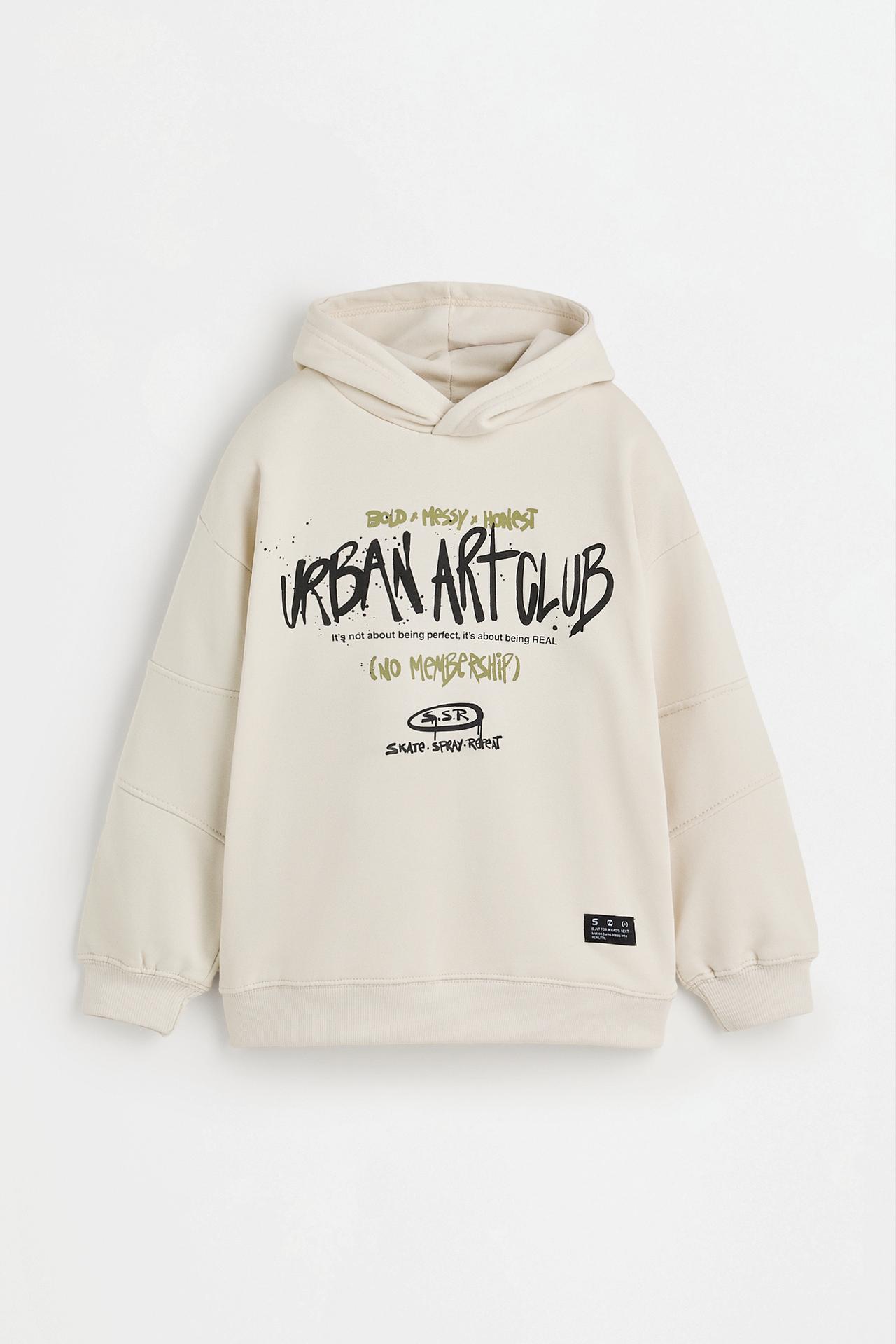 Printed hoodie — STONE