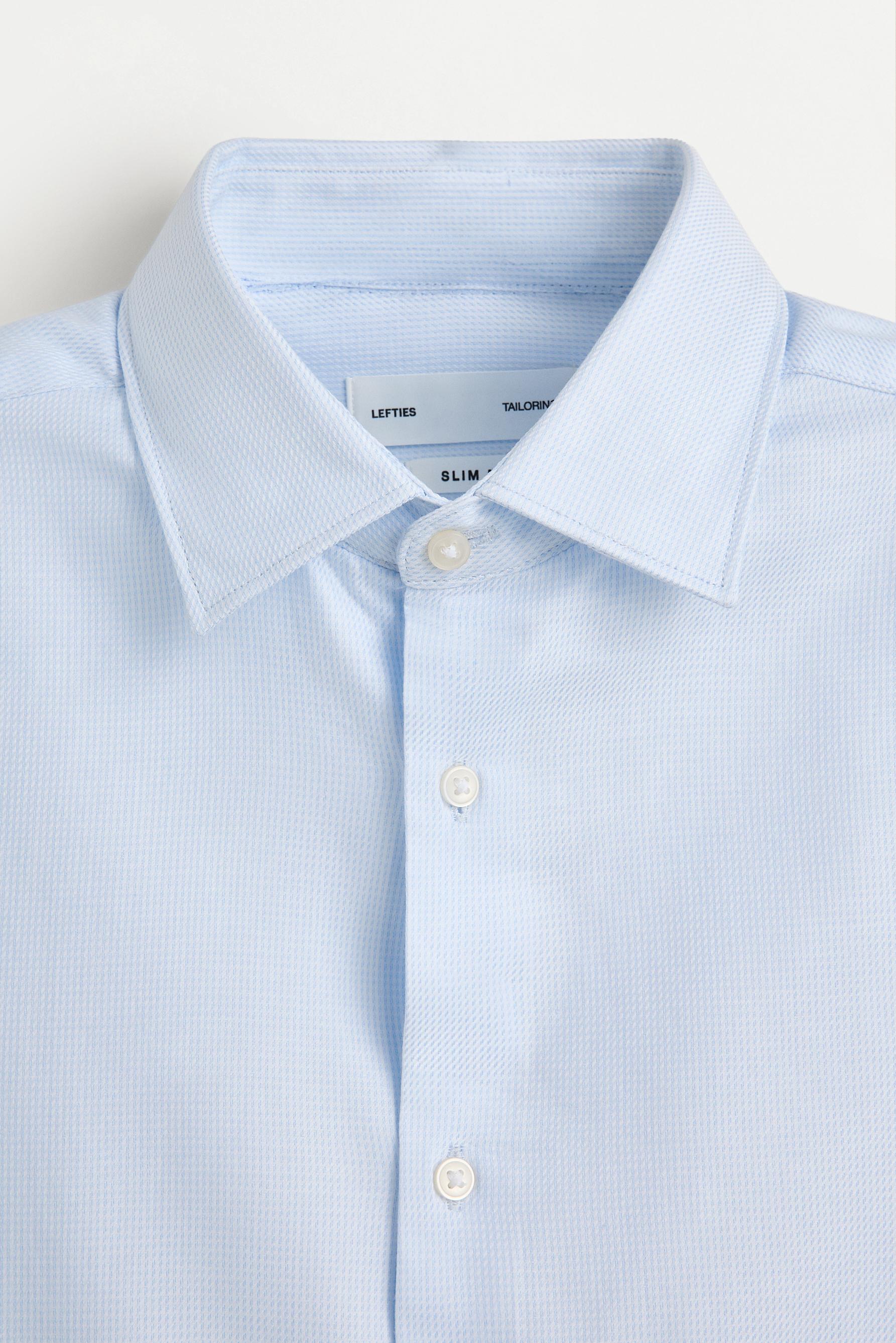 Micro-pattern tailored shirt — SKY BLUE