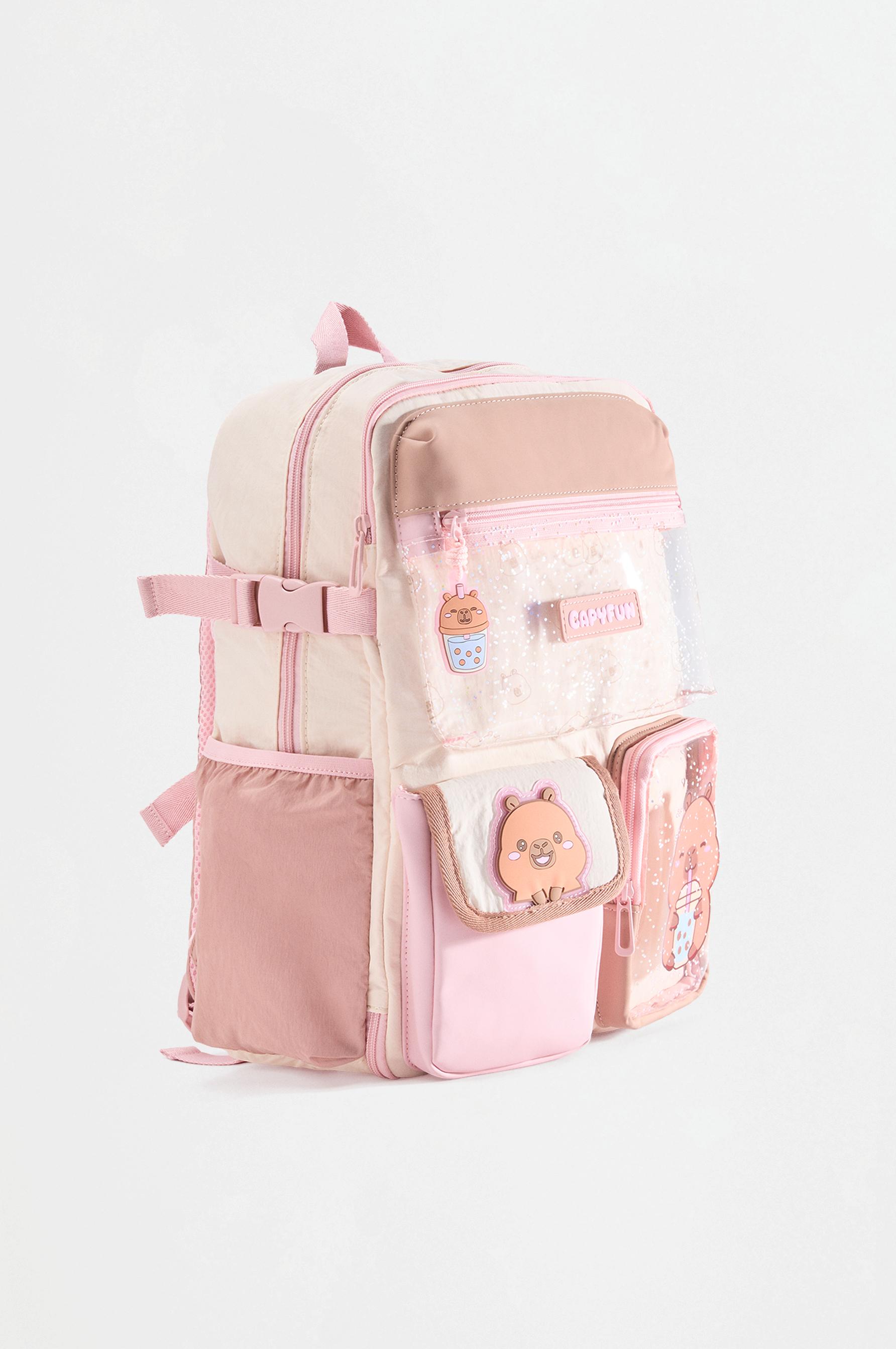 Capyfun Multi-Pocket Backpack — ECRU