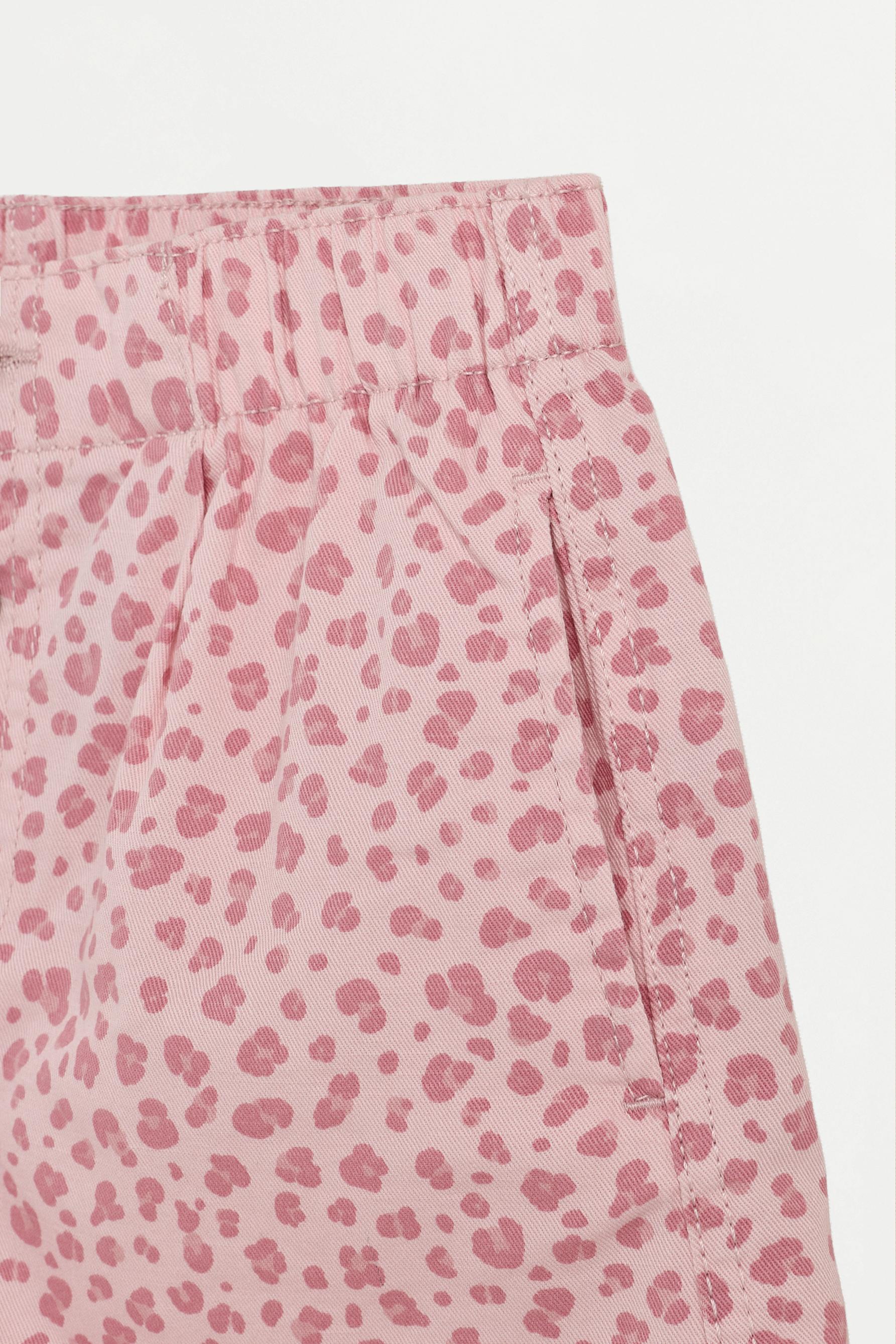 Buttoned twill shorts — PINK