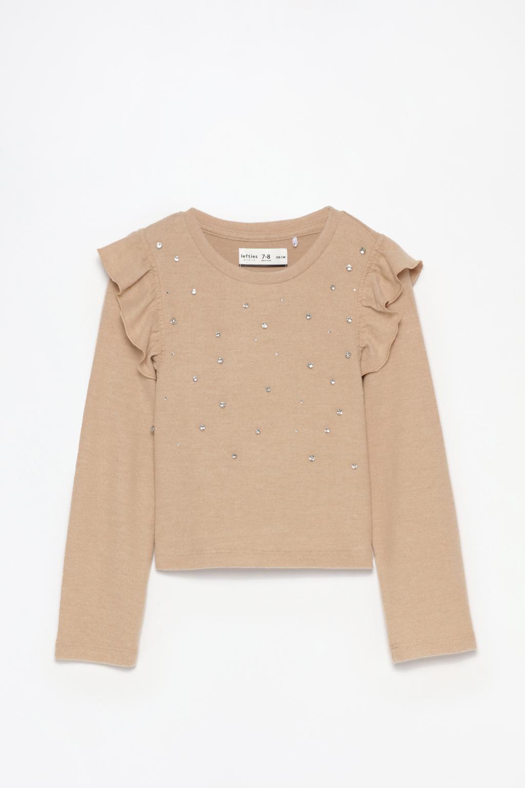 Knit T-shirt with appliqués