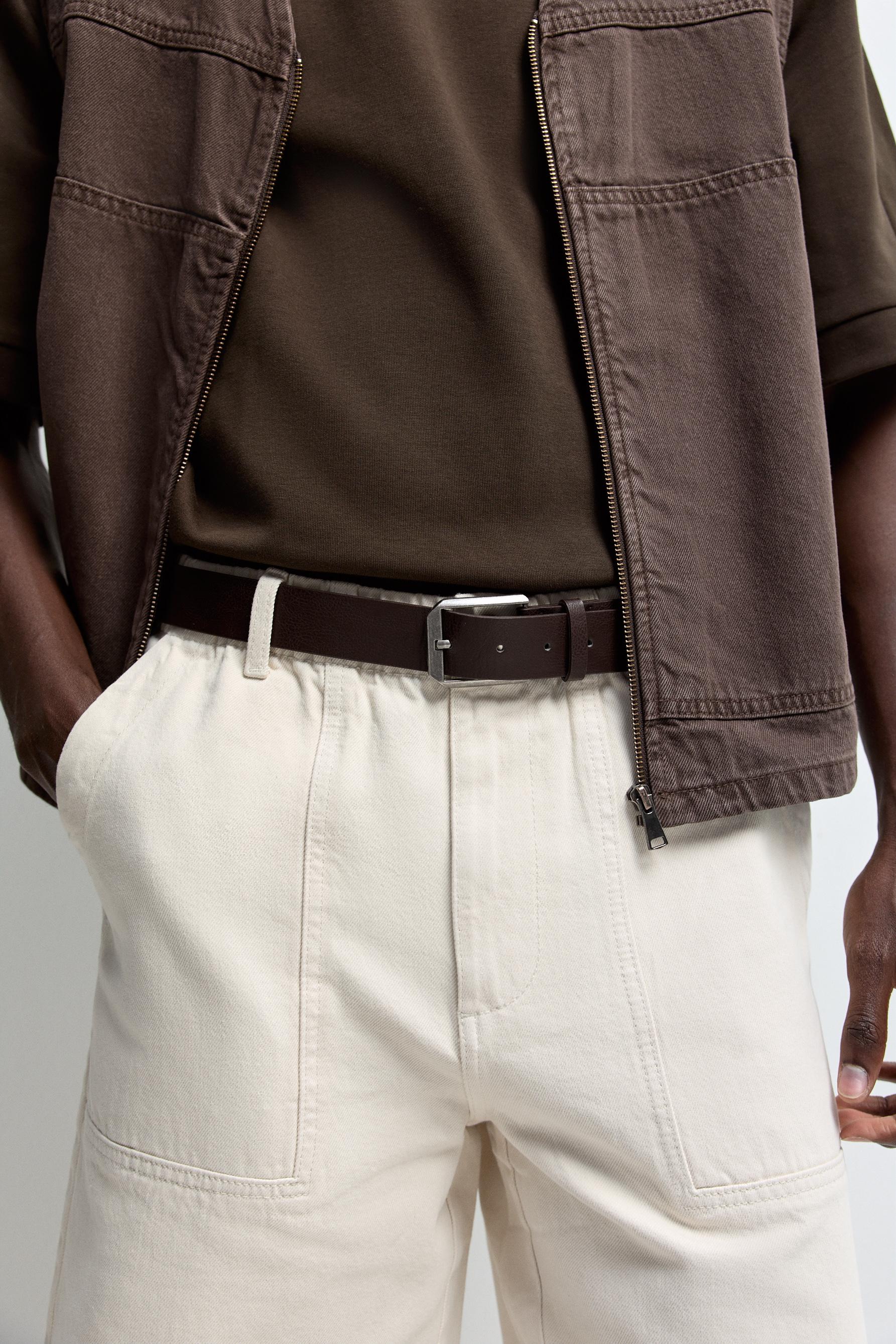 Cinturón efecto piel