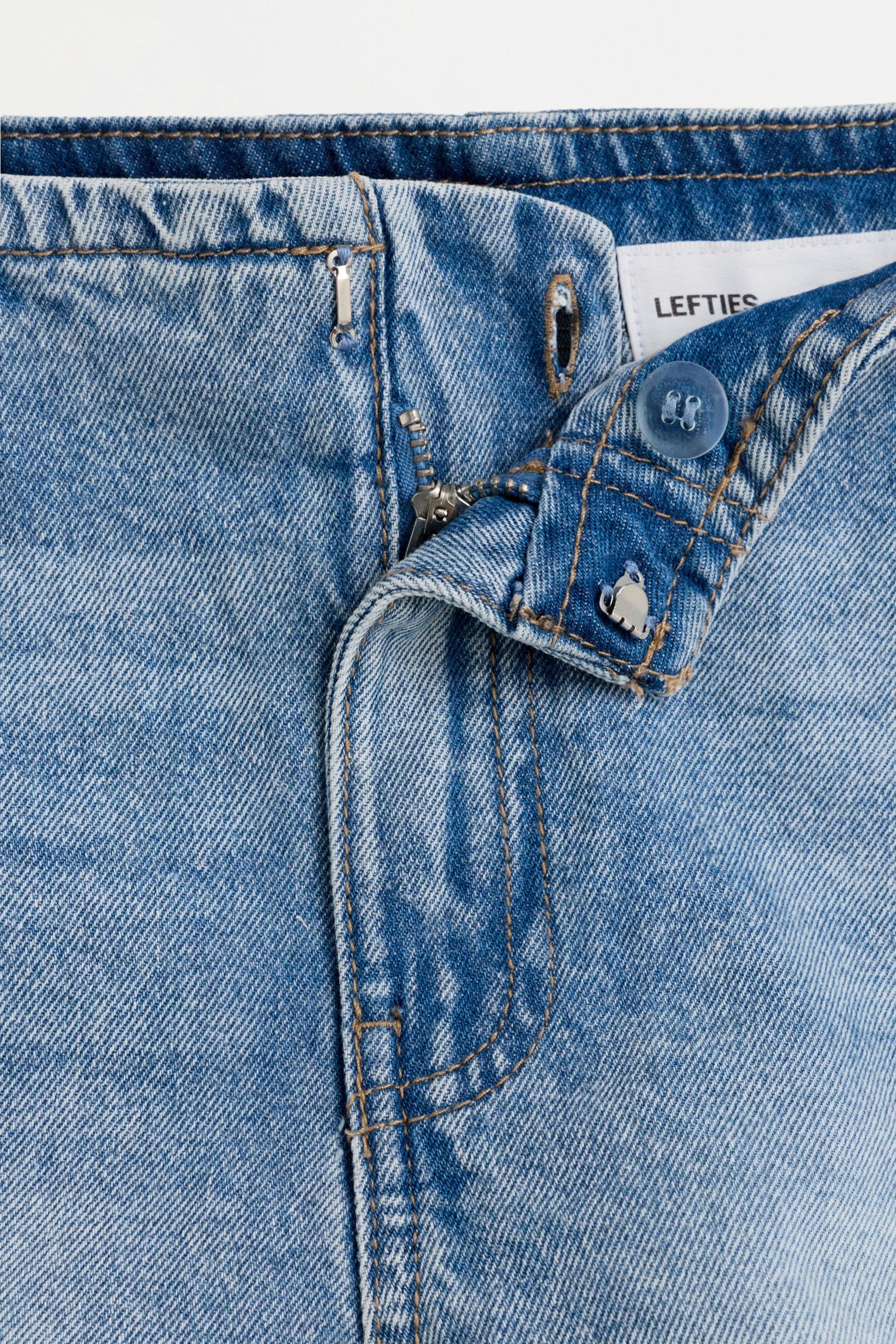 Studded denim shorts — INDIGO