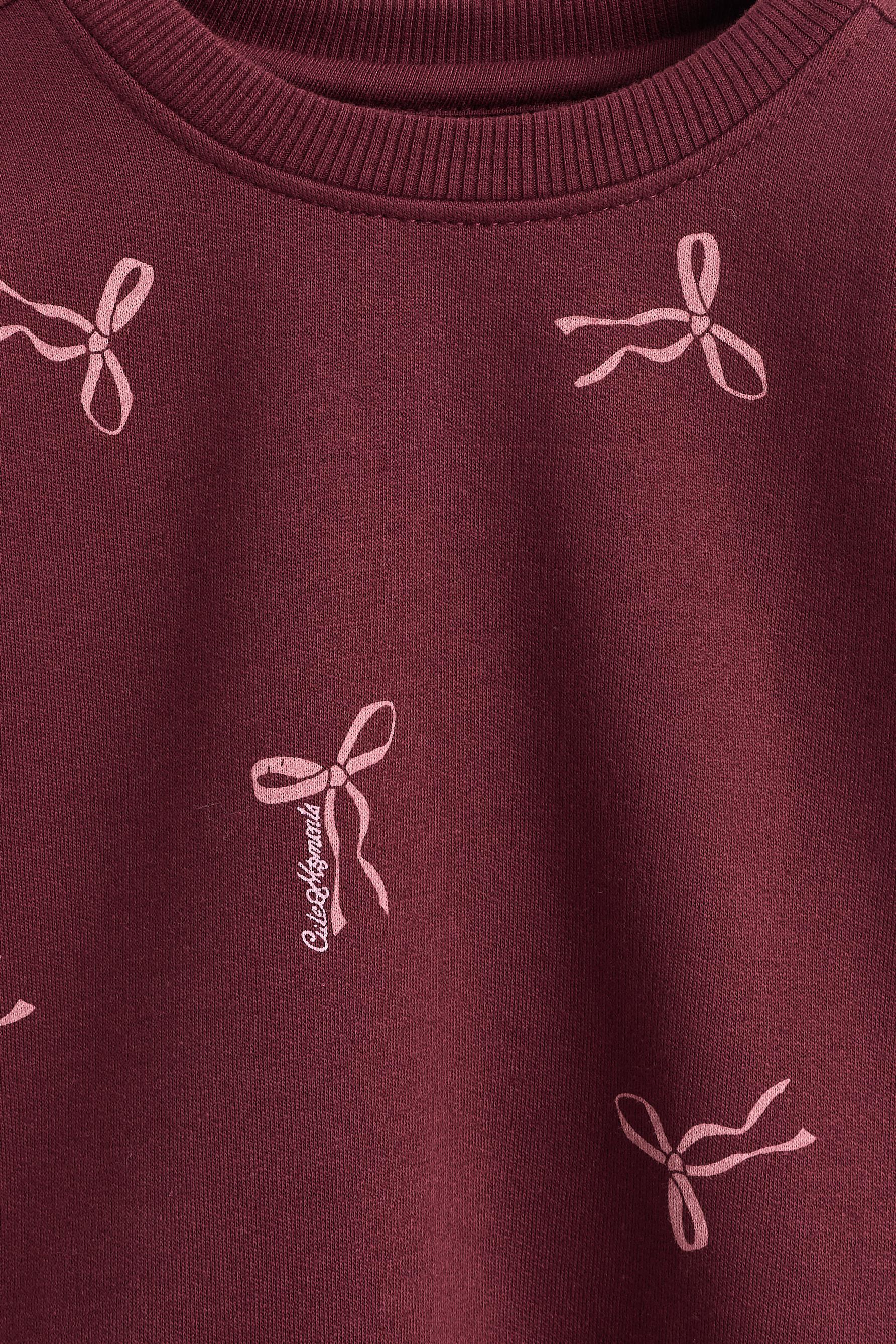 Pack of 2 contrast sweatshirts — BURGUNDY