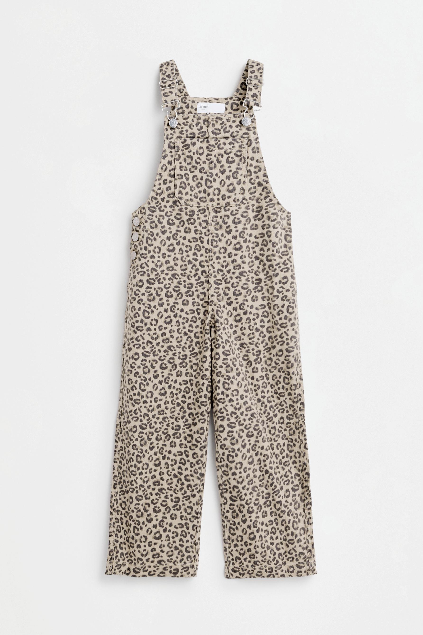 Animal print denim dungarees — MINK