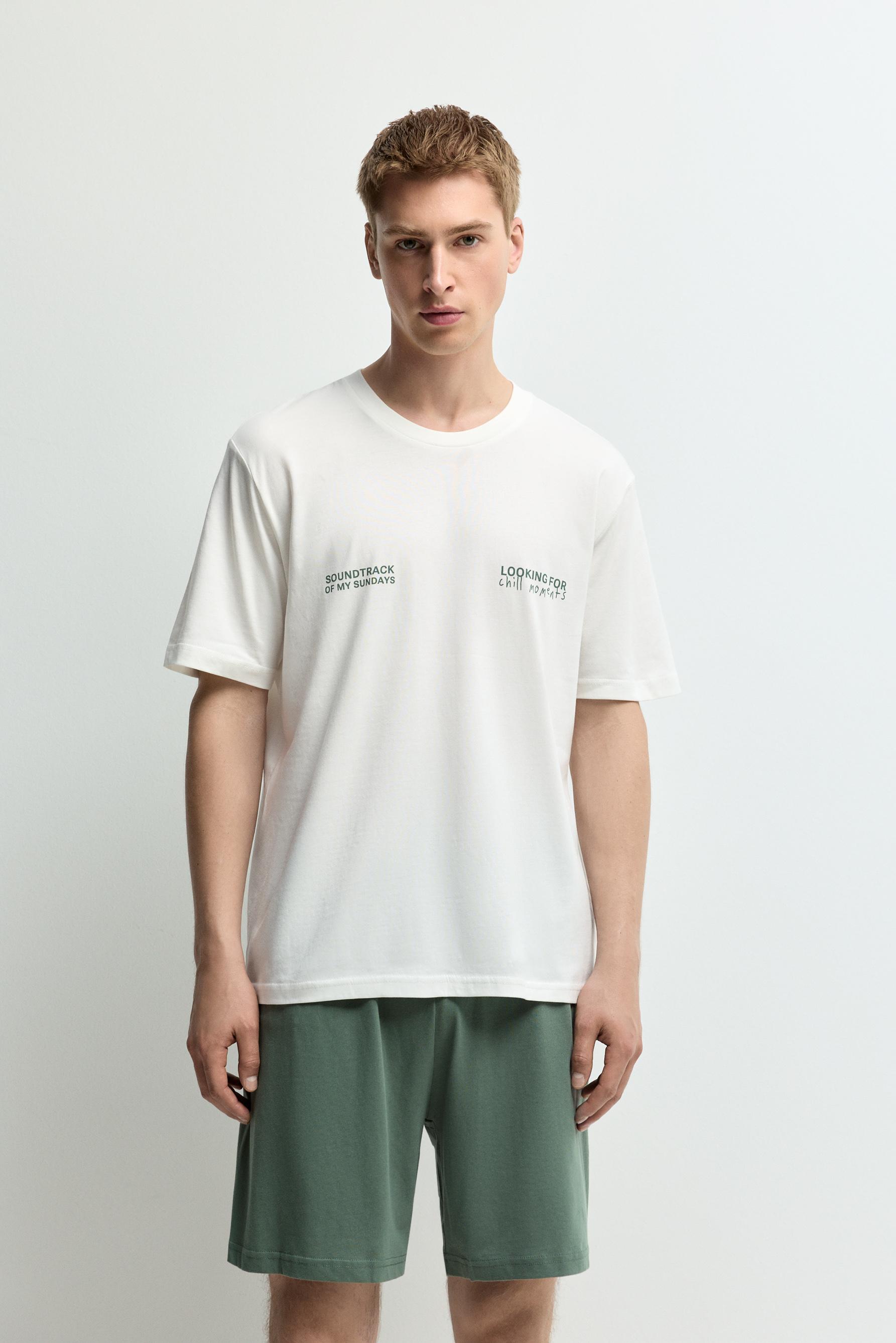 Short printed pyjamas — OFF WHITE