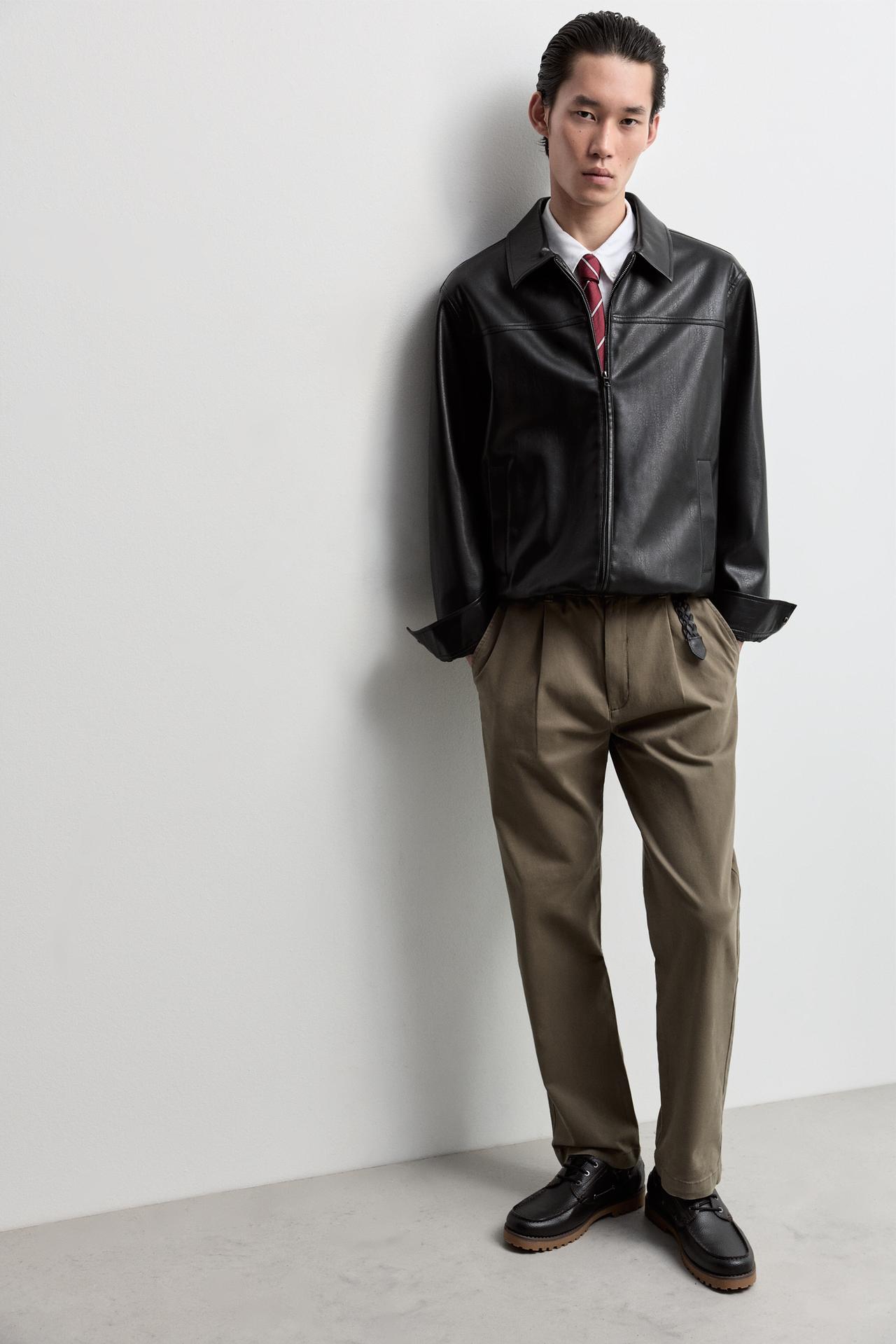 Relaxed fit chino trousers — DARK KHAKI