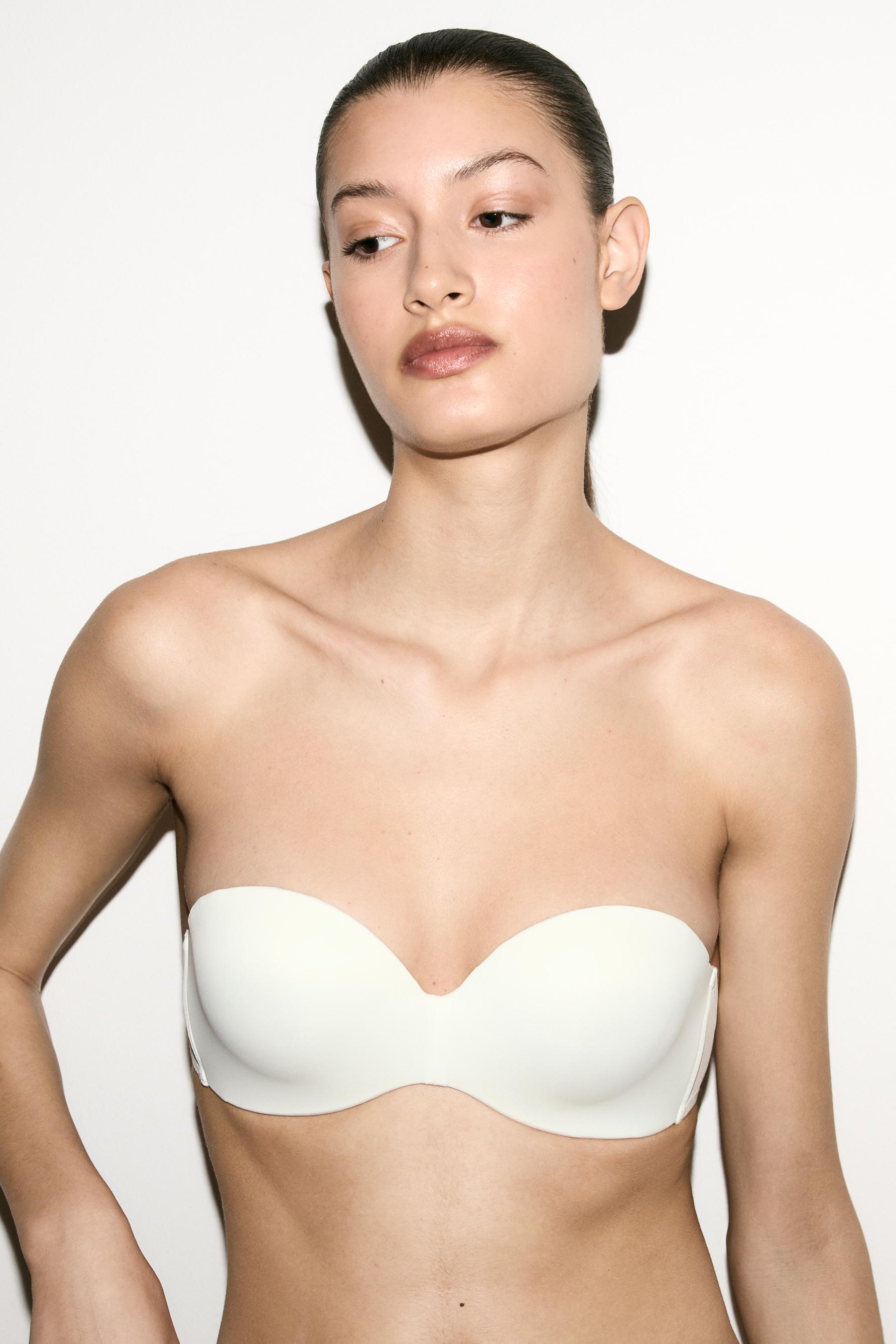 Bandeau push-up bra — WHITE