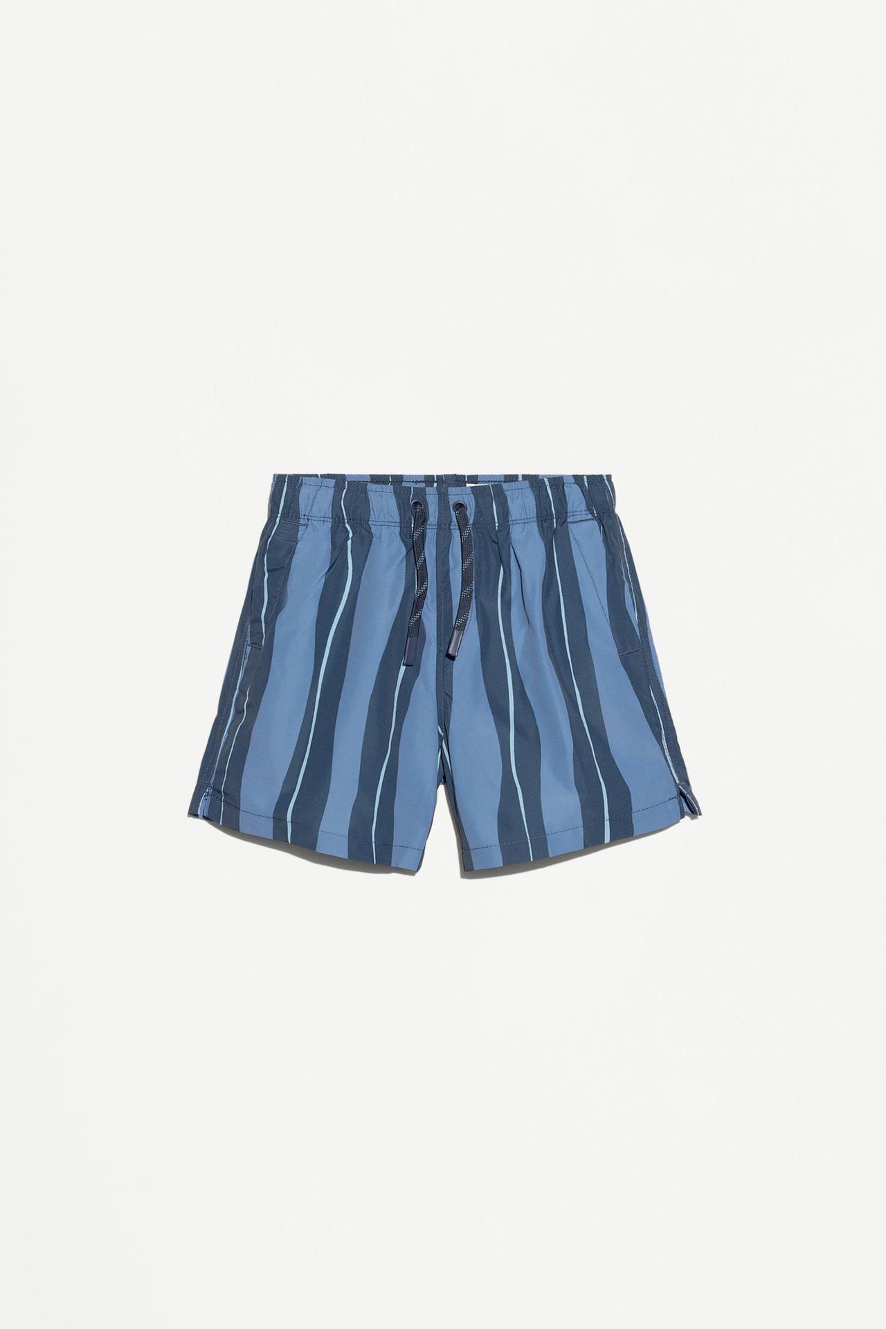 Printed Swim Trunks — FADED BLUE