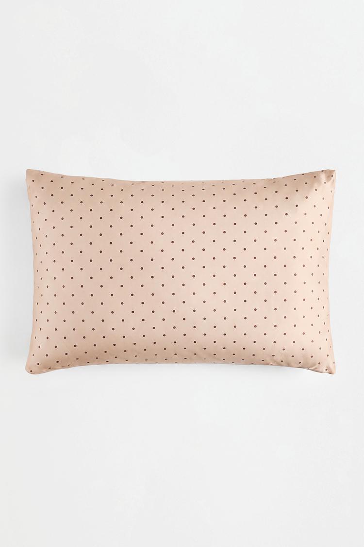 Heart print pillowcase — ECRU