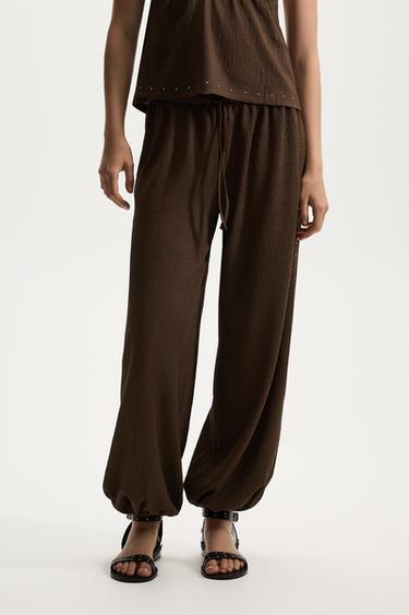 Studded joggers — CHOCOLATE 2