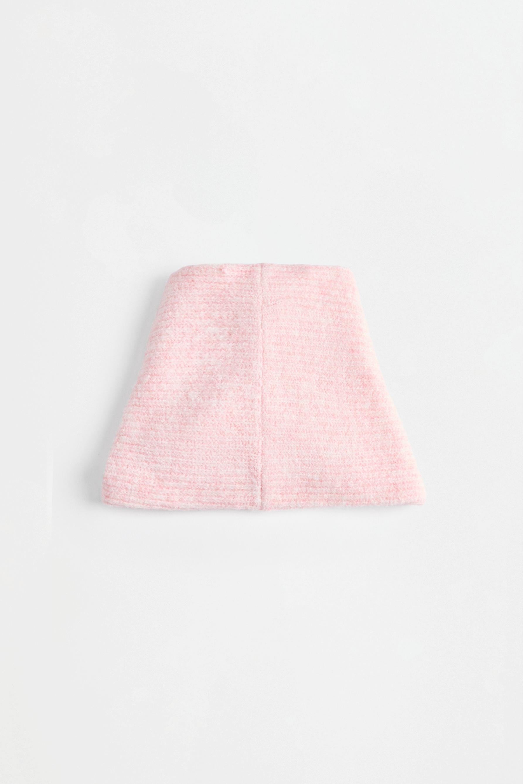Ribbed knit snood — PINK