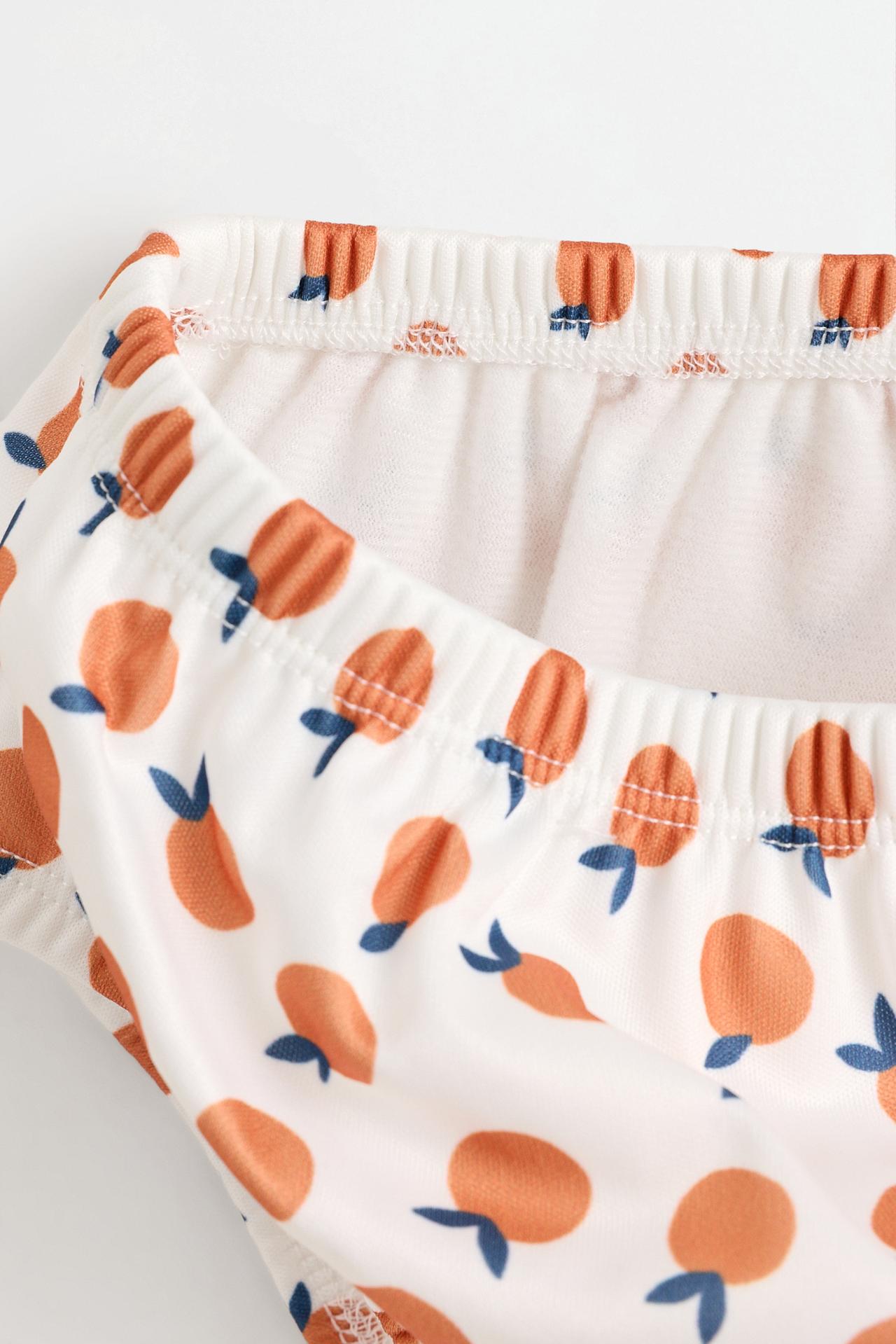 Orange print swim diaper — ORANGE