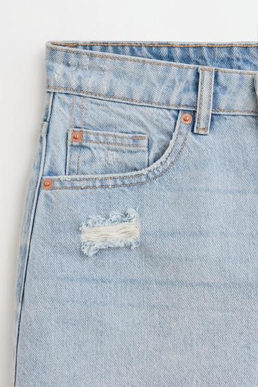 Distressed denim shorts — FADED NAVY 7