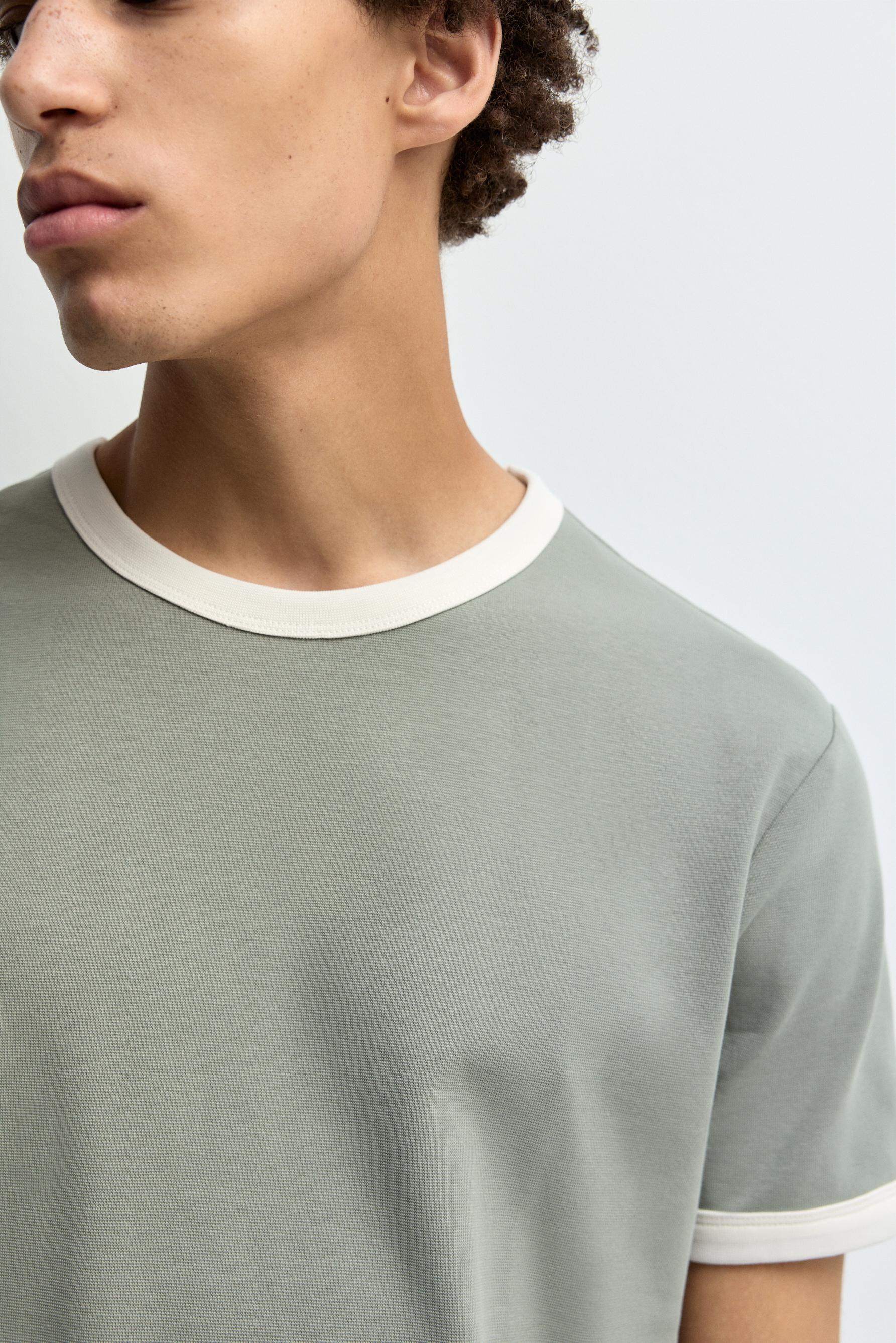 Contrast T-shirt — BILLIARD GREEN