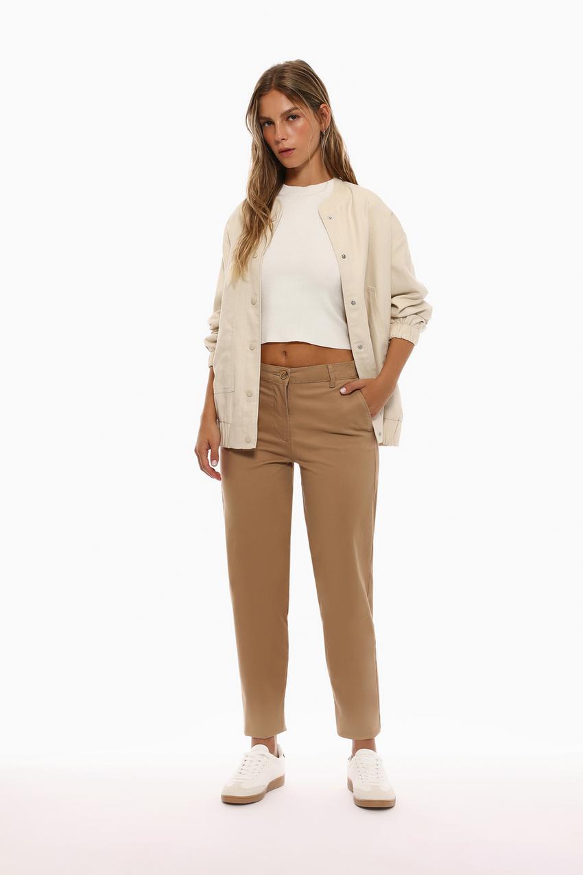 Pantalón Chino Pantalon Negro Lefties Lefties Lanza El Pantalón De