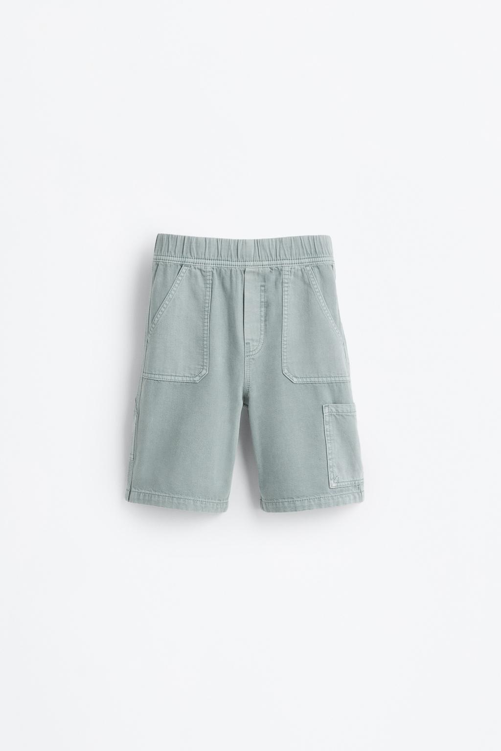 Denim Bermuda shorts with pockets