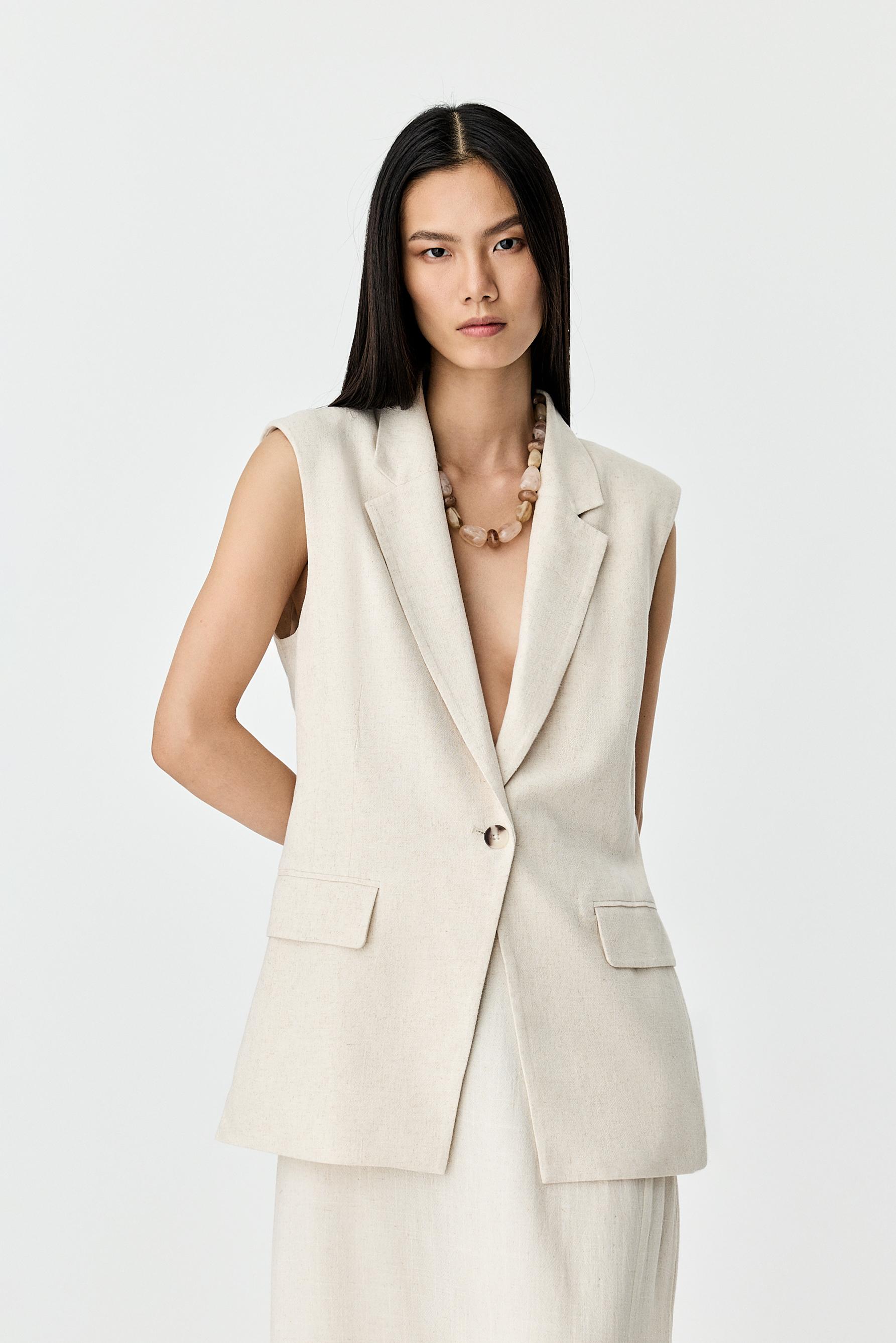 Chaleco largo rústico