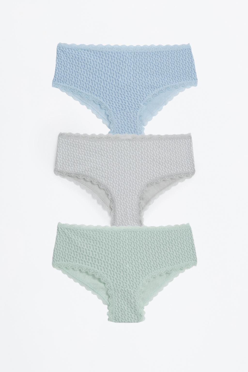 3-pack of printed hipster briefs