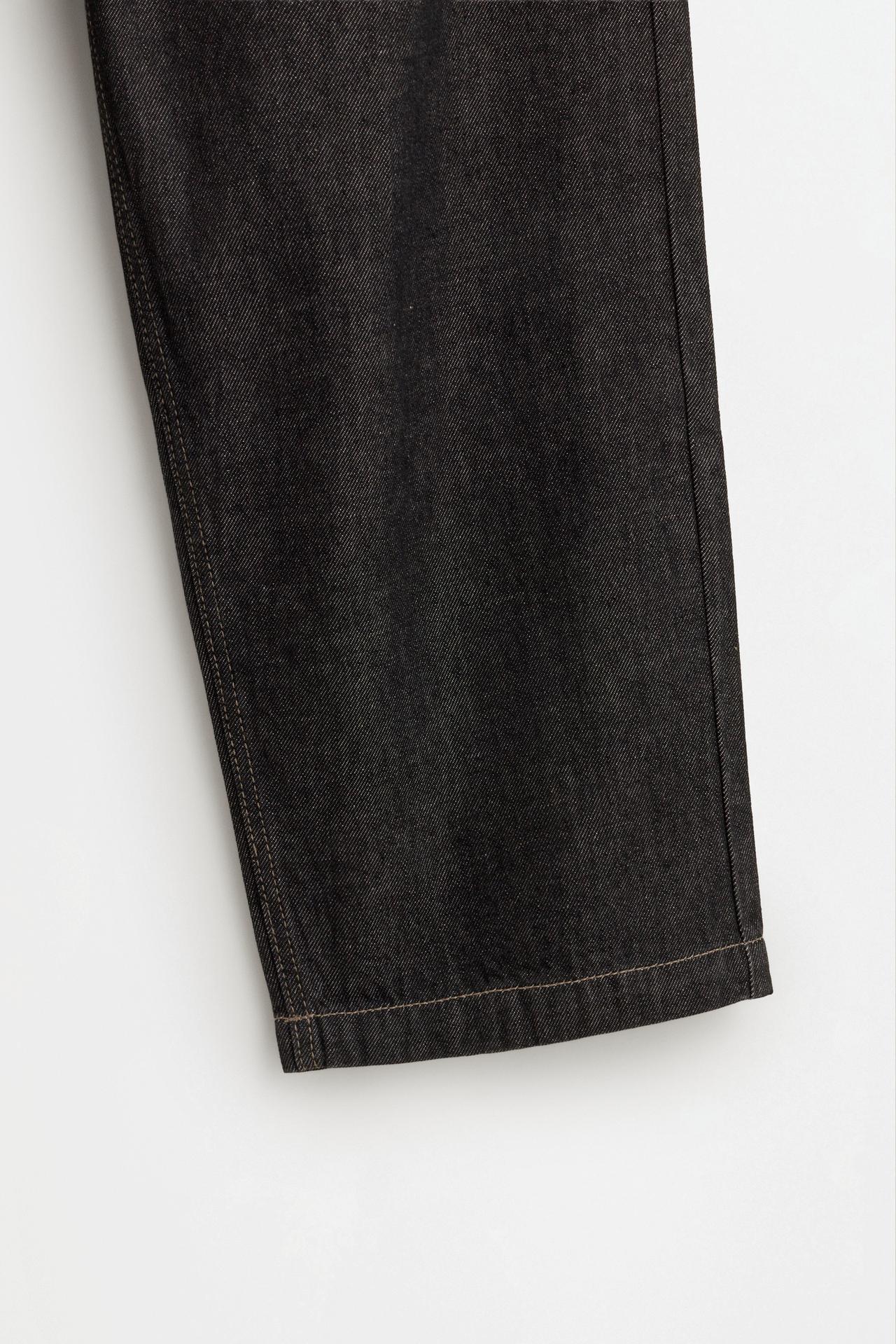 Skate-fit patch jeans — BLACK