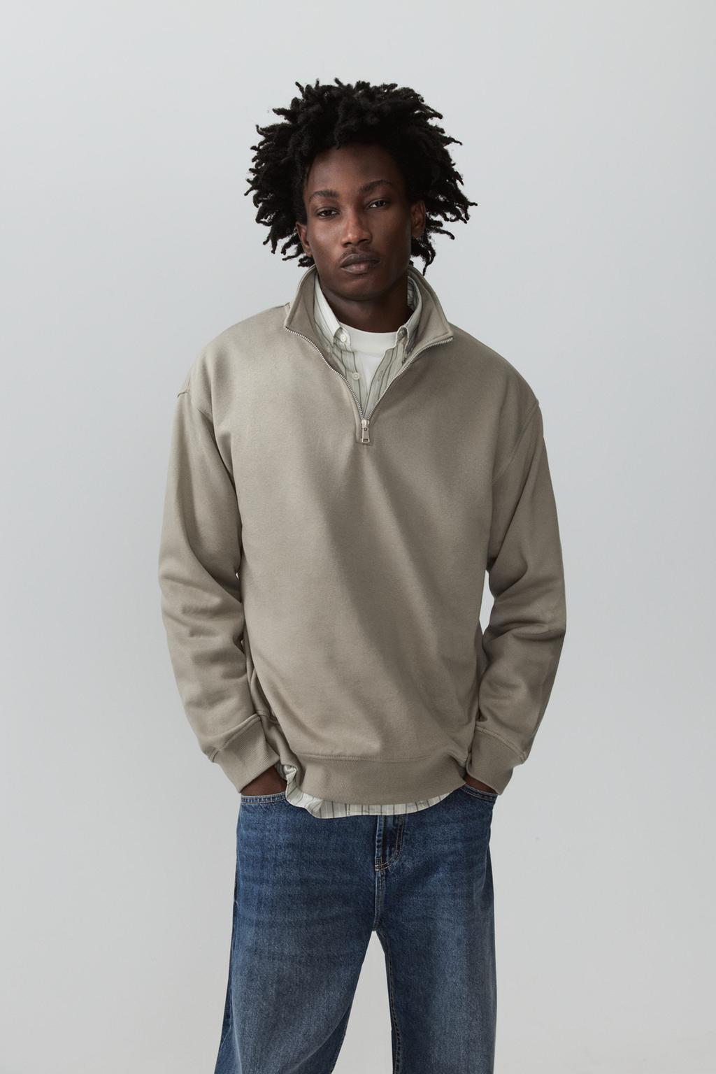 Sudadera cuello alto cremallera