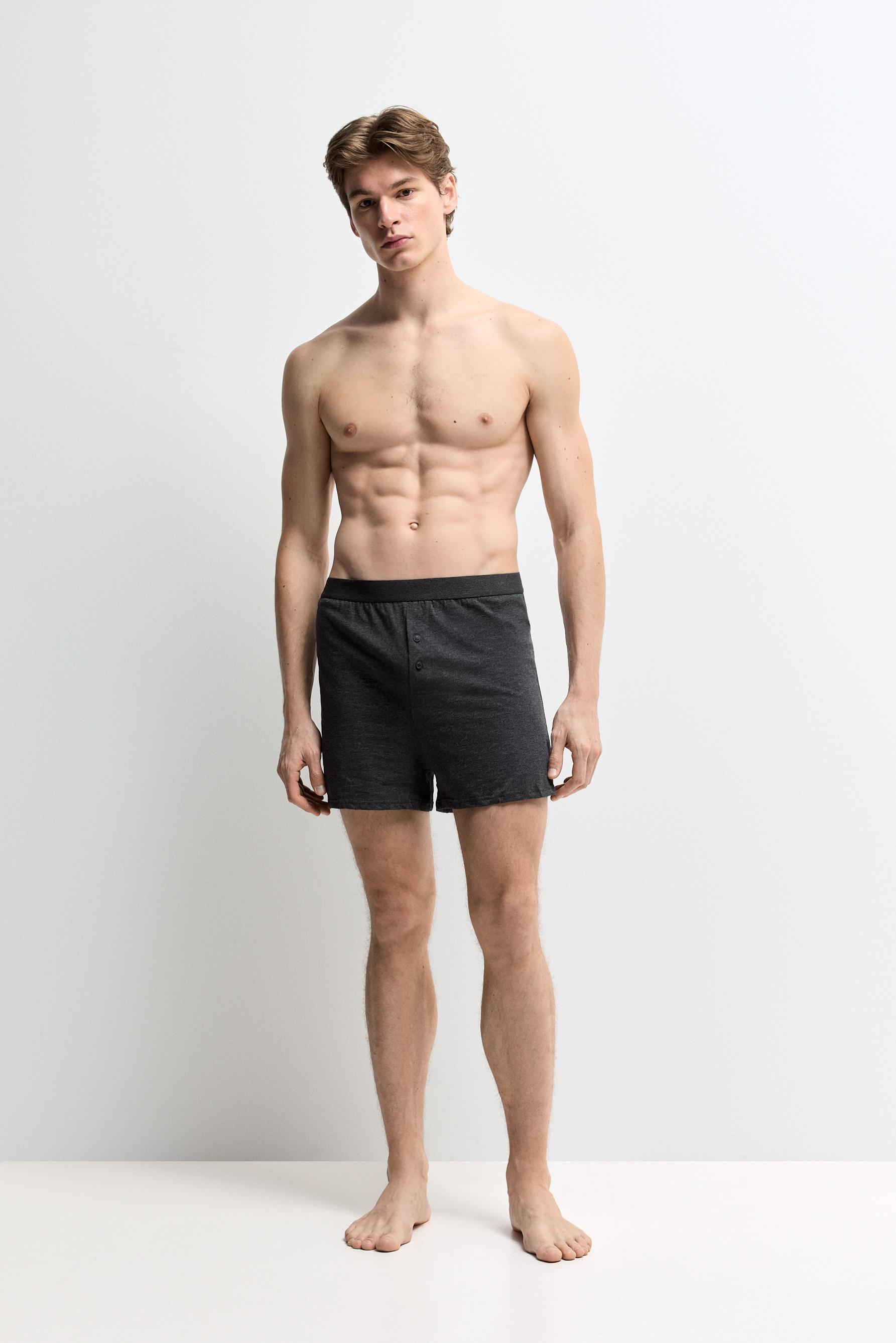 Fluid long boxer shorts (Pack 3) — BLUE