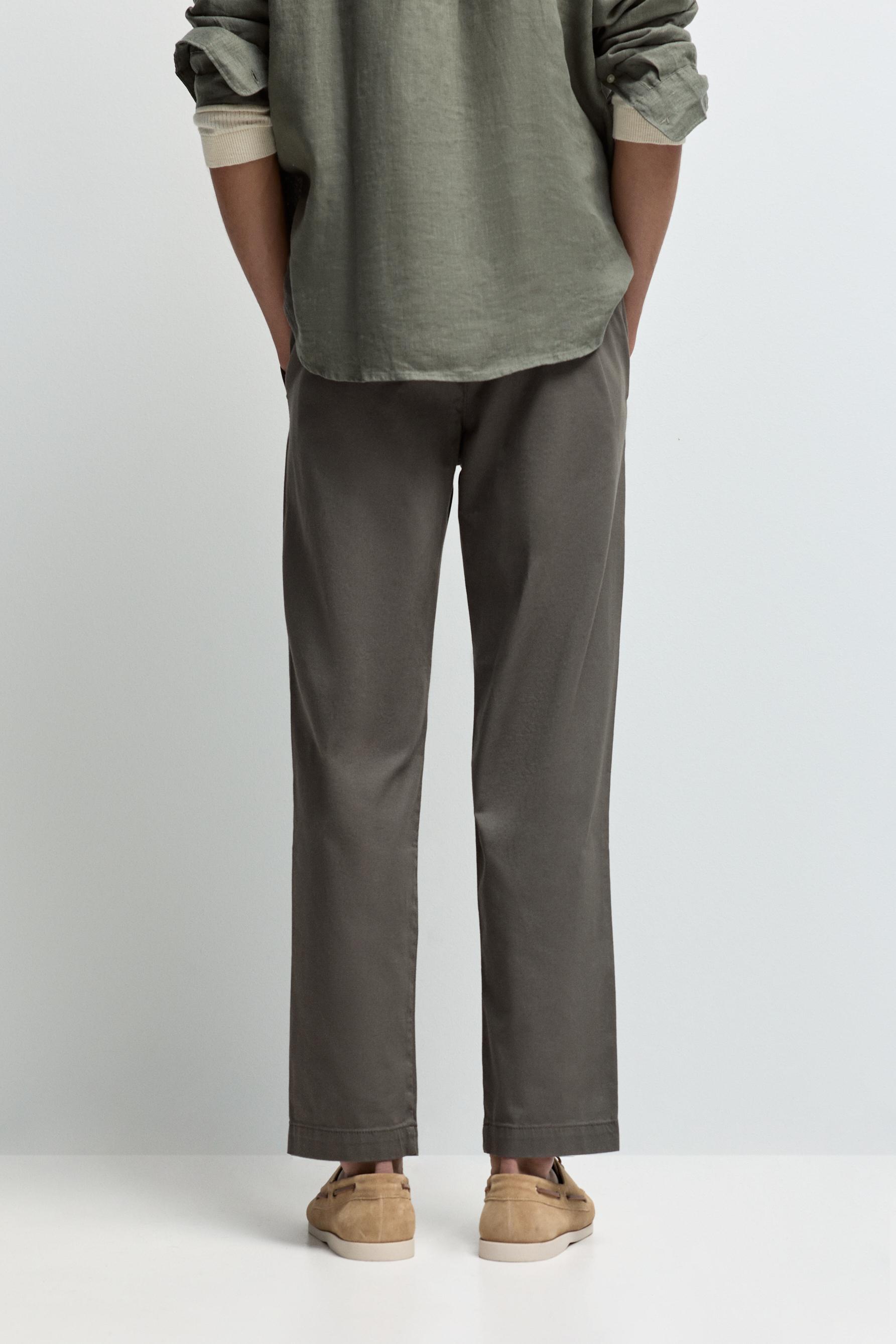 Slim fit chino trousers — DARK KHAKI
