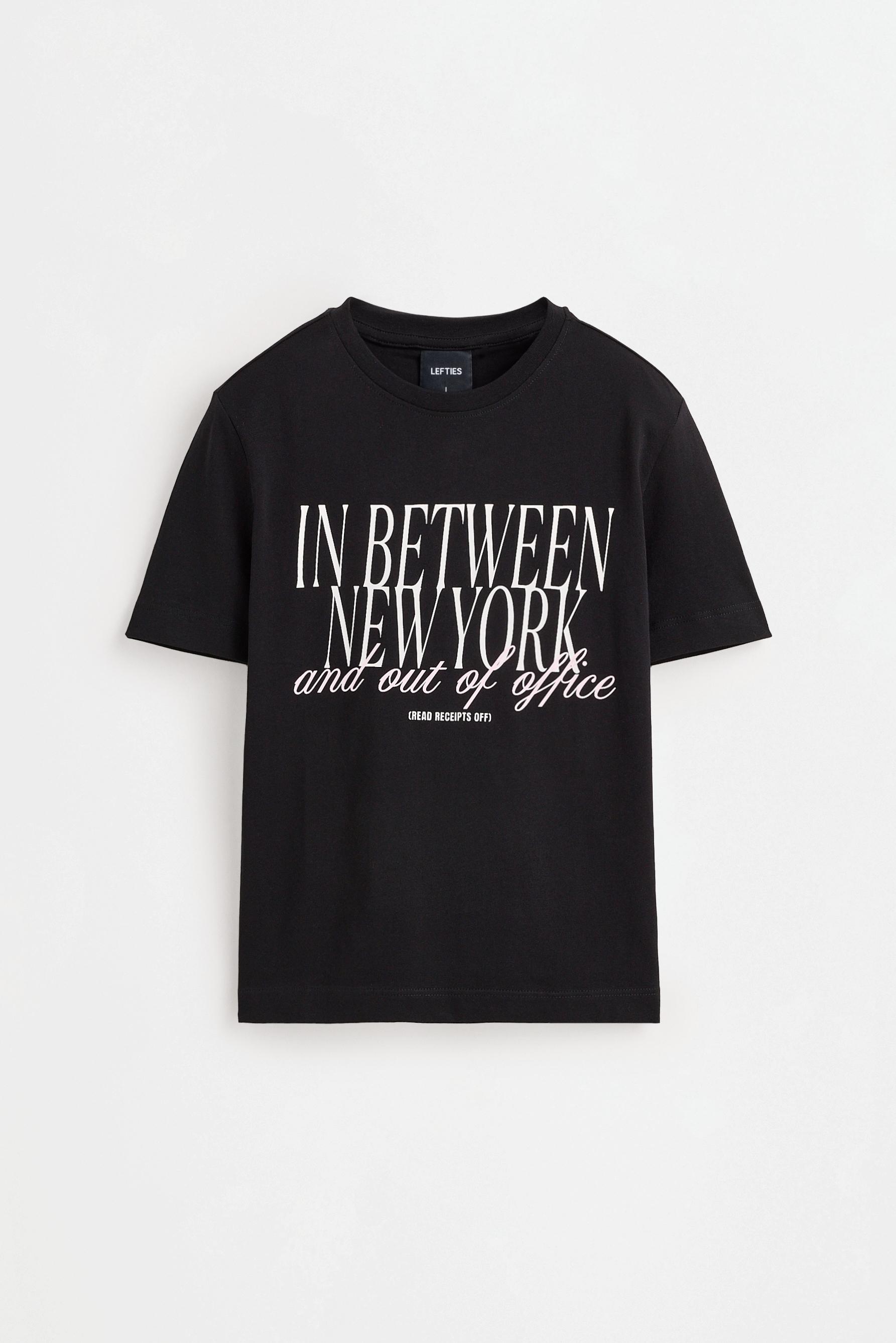 Printed T-shirt — BLACK/WHITE