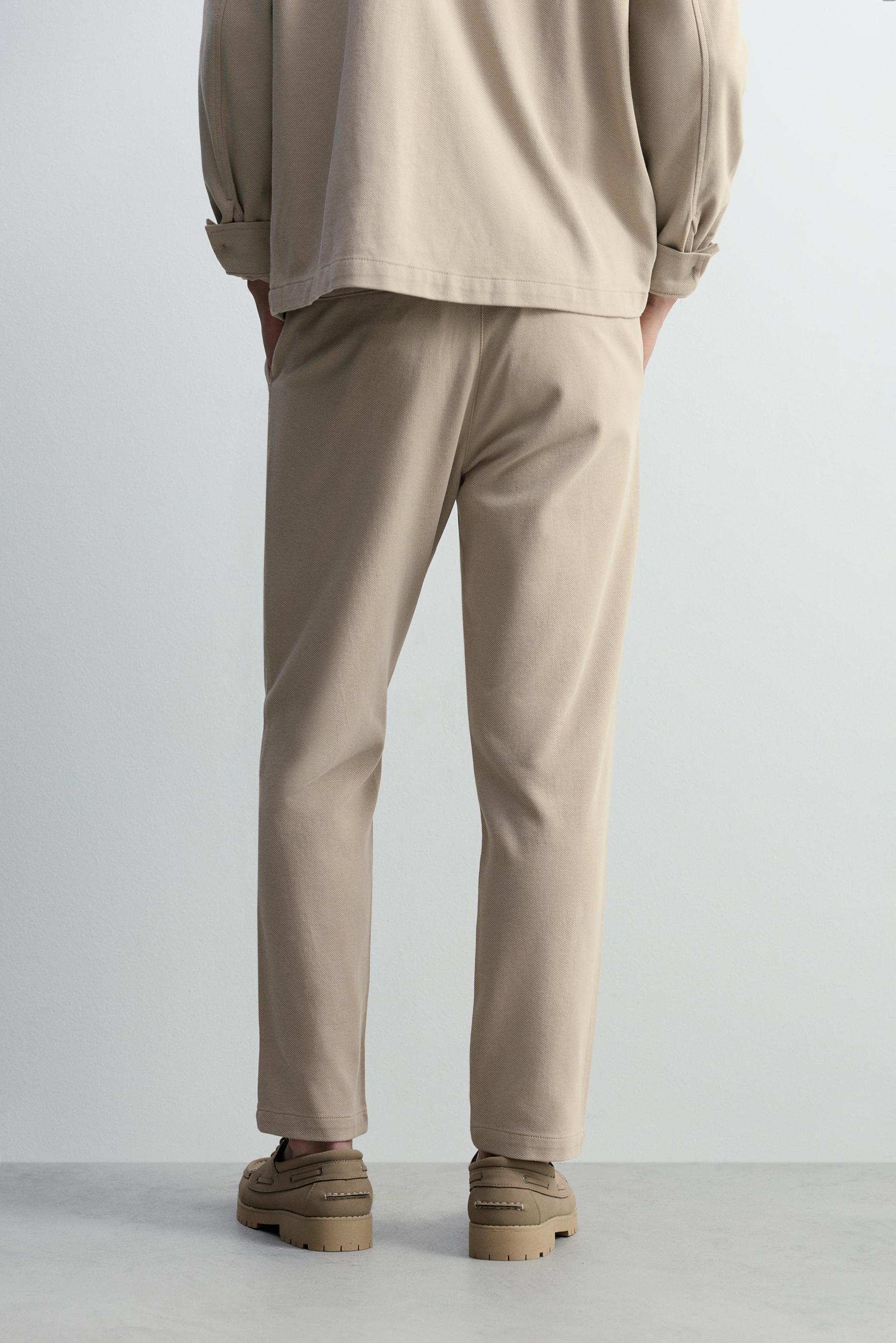 Textured joggers — ECRU