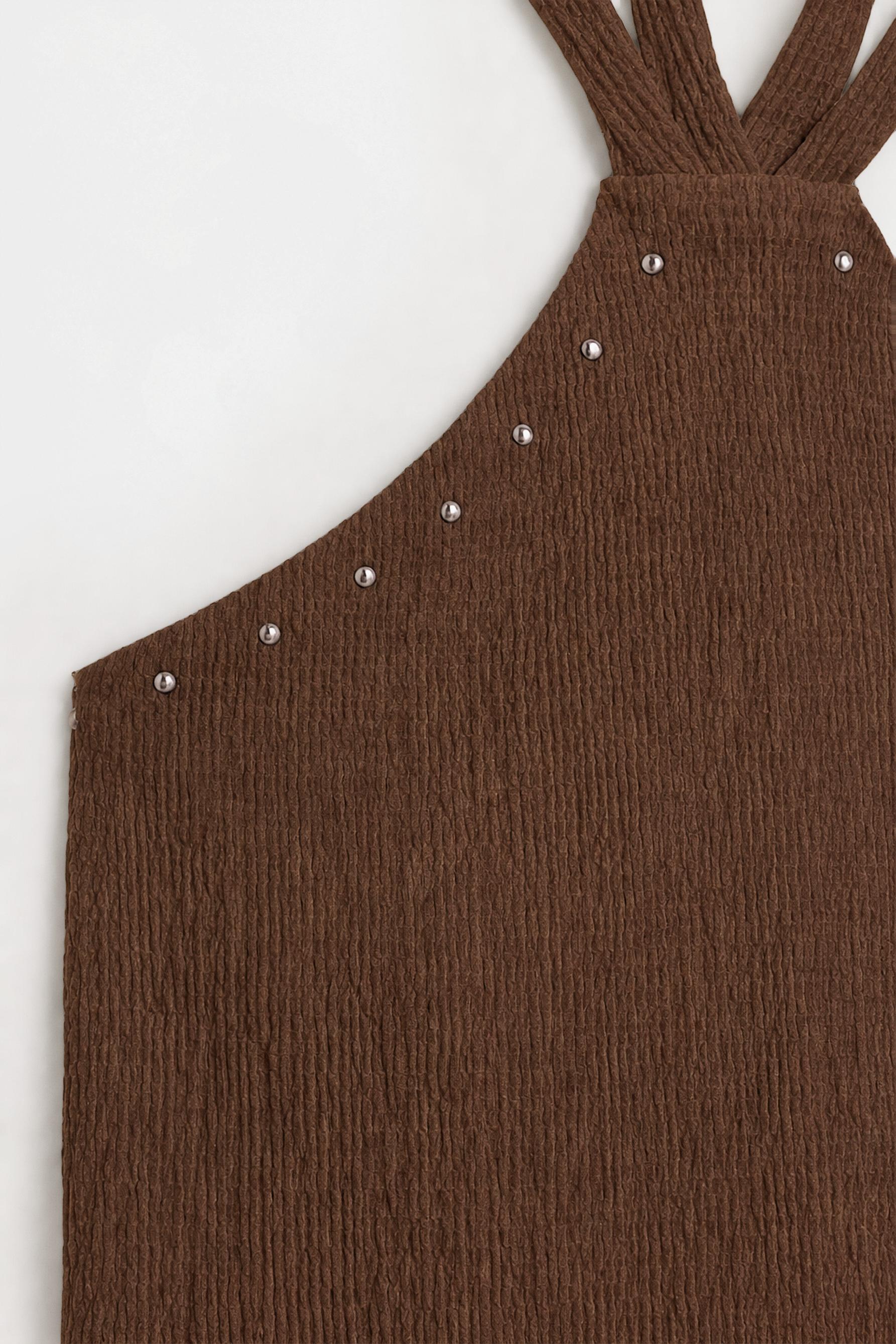 Studded halter top — CHOCOLATE
