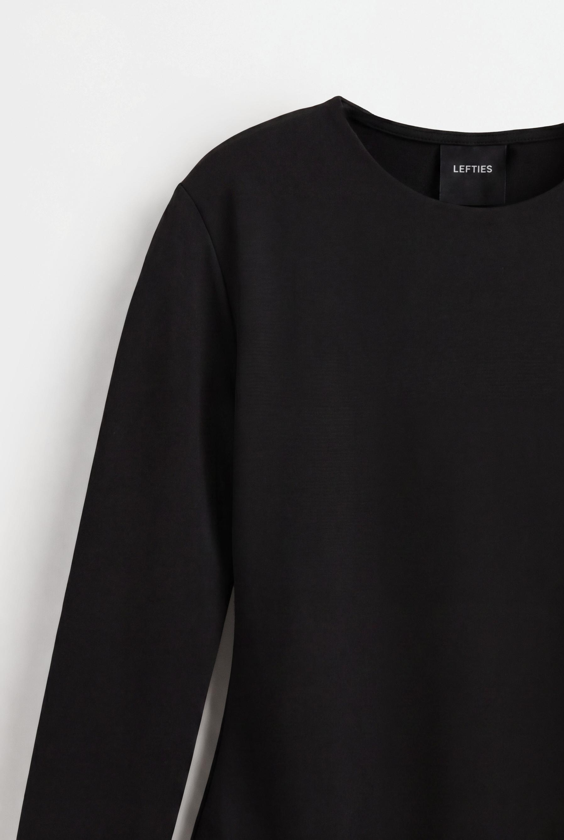 Long sleeve polyamide bodysuit — BLACK