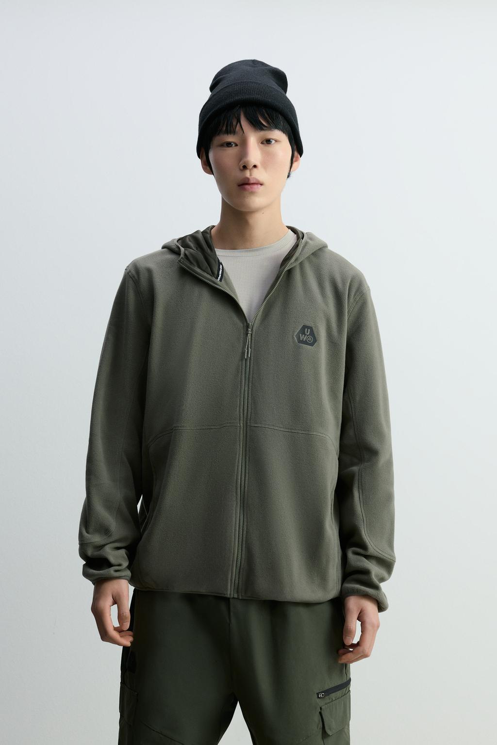 Fleece sports jacket