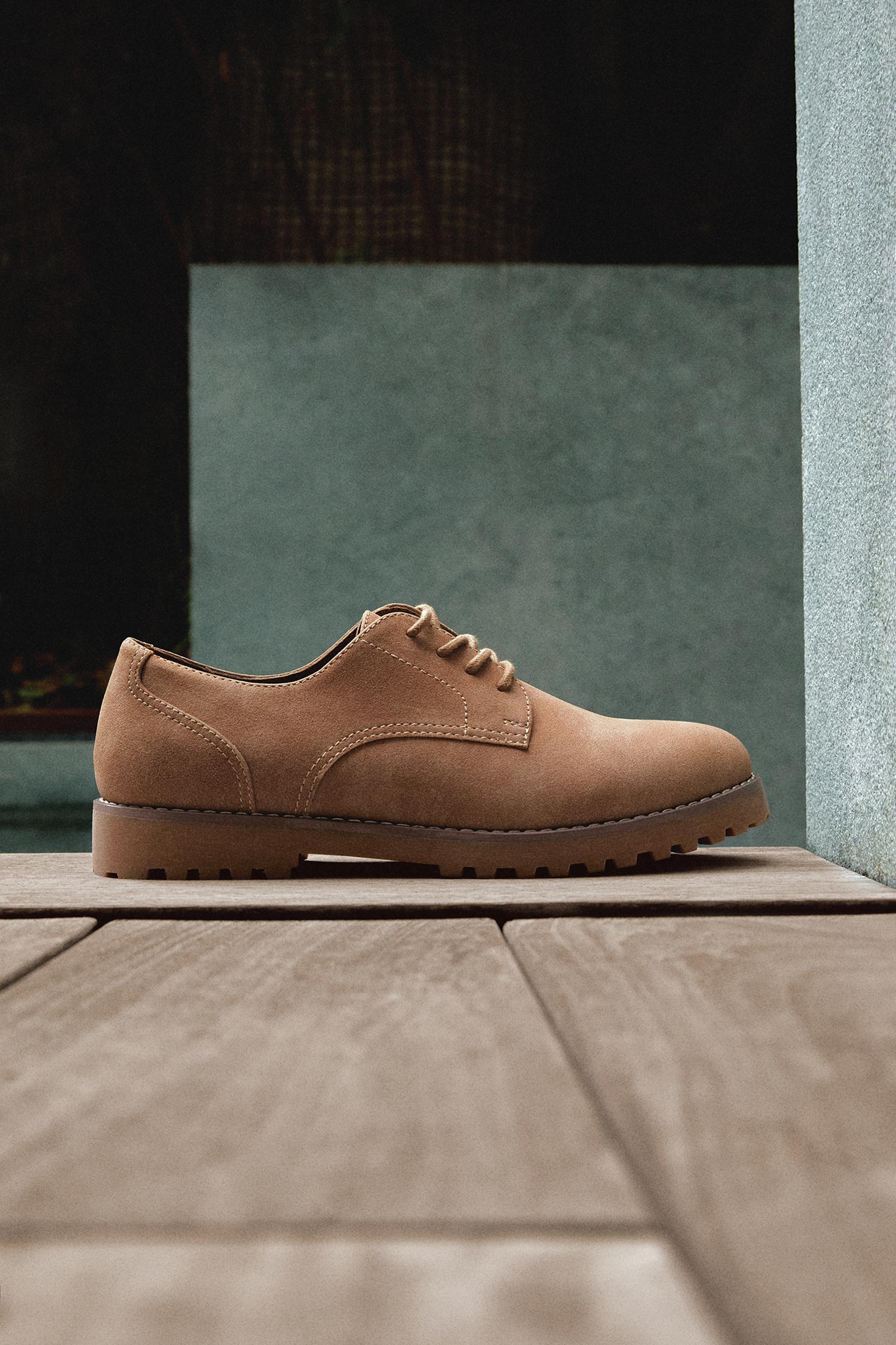 Blucher Dress Shoe — BEIGE