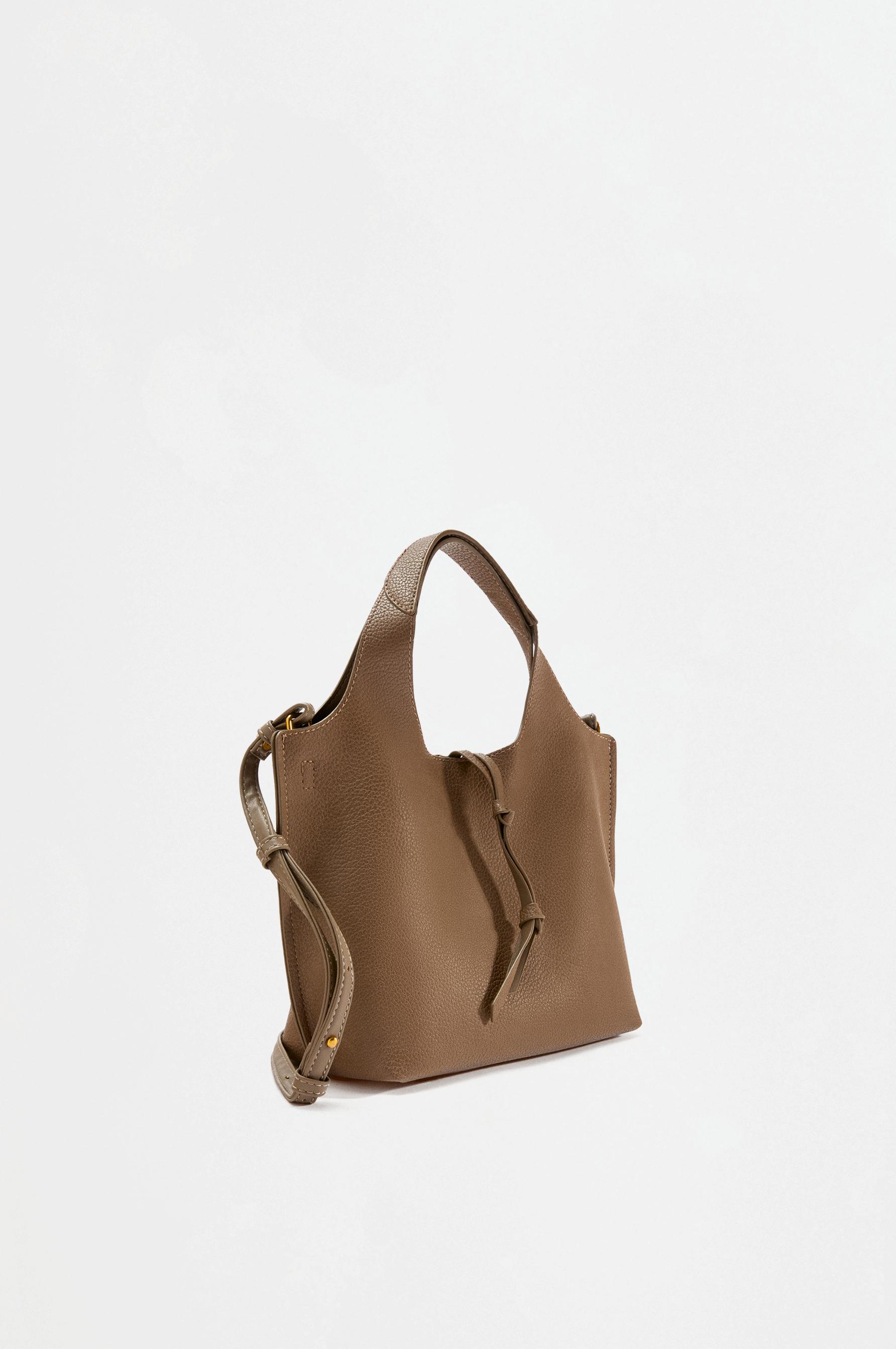 Mini shopper bag — BROWN