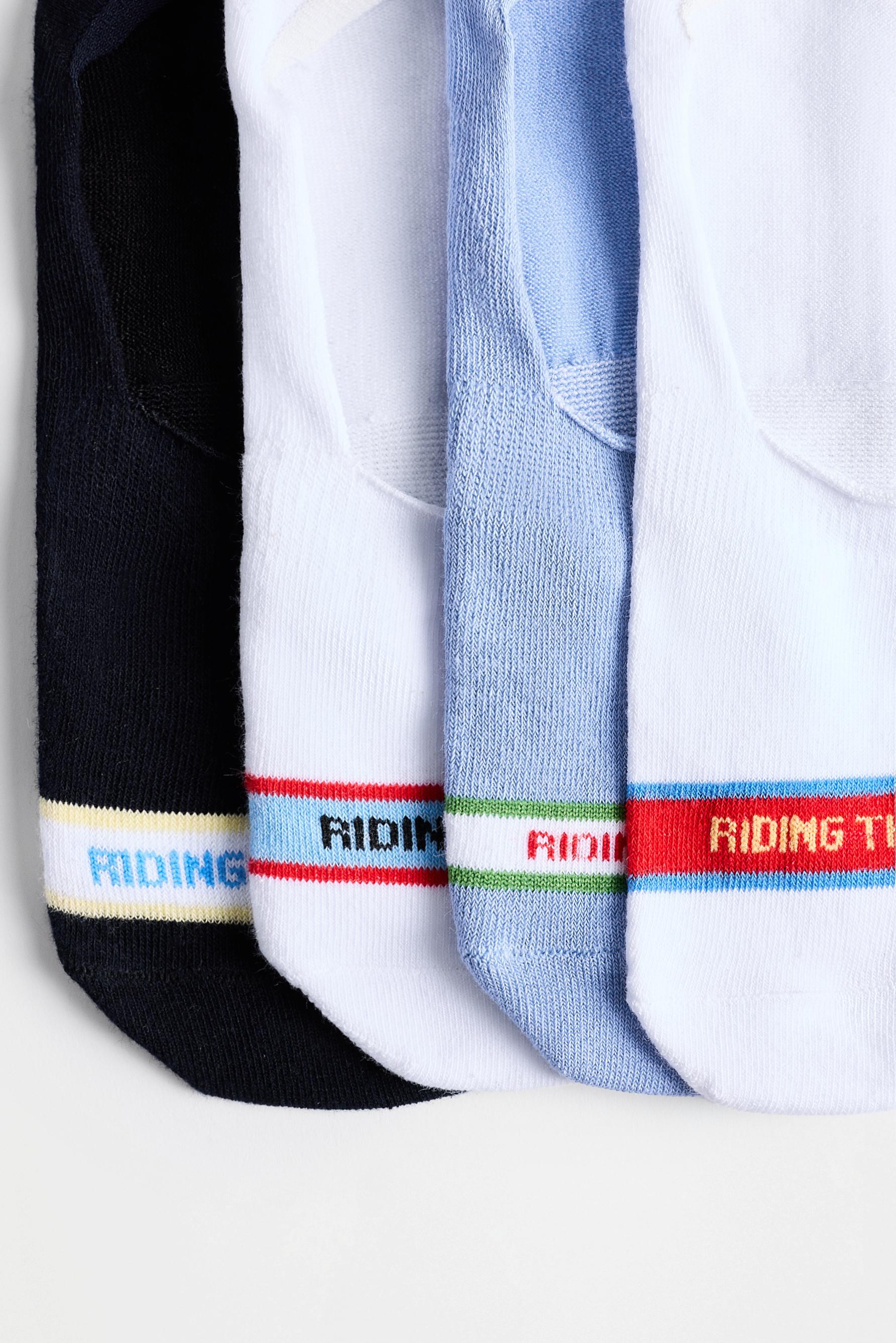No-Show Socks (4-Pack) — WHITE
