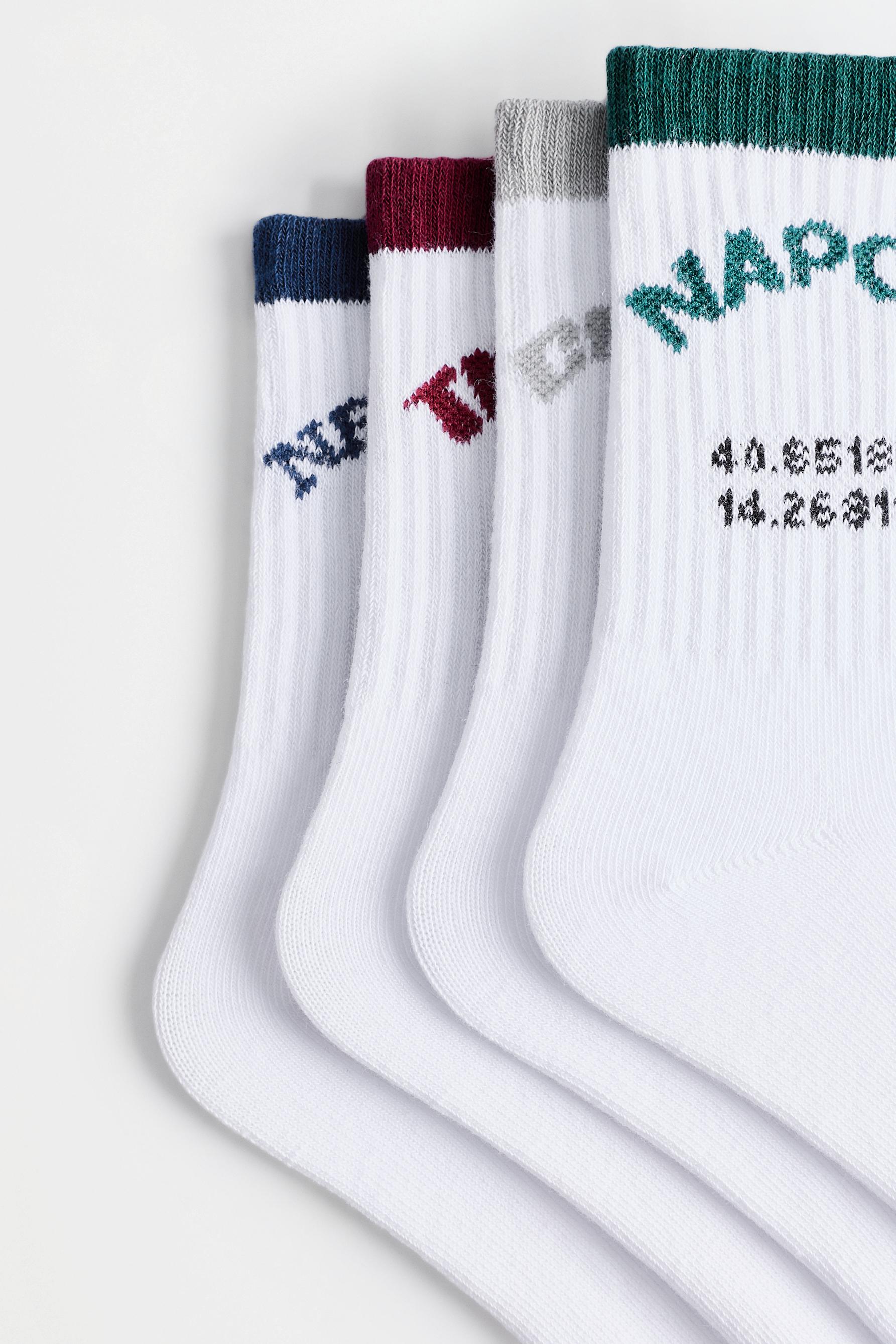 City ankle socks (4-pack) — BLUE/WHITE