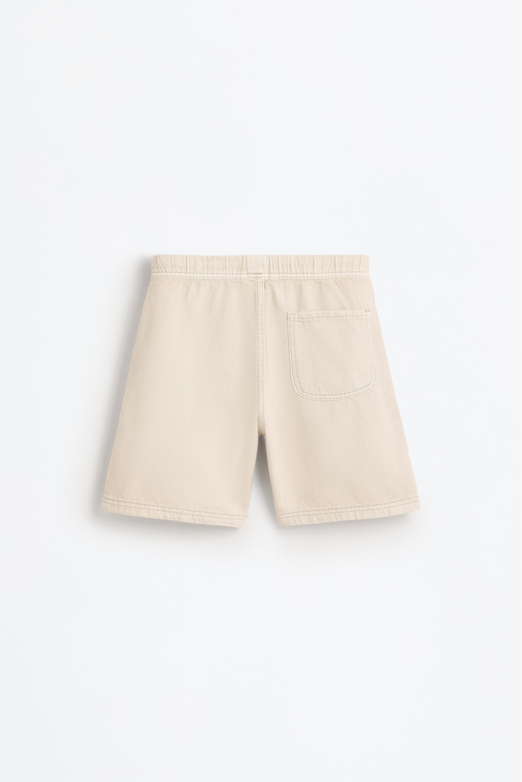 Denim jogger Bermuda shorts — OFF WHITE