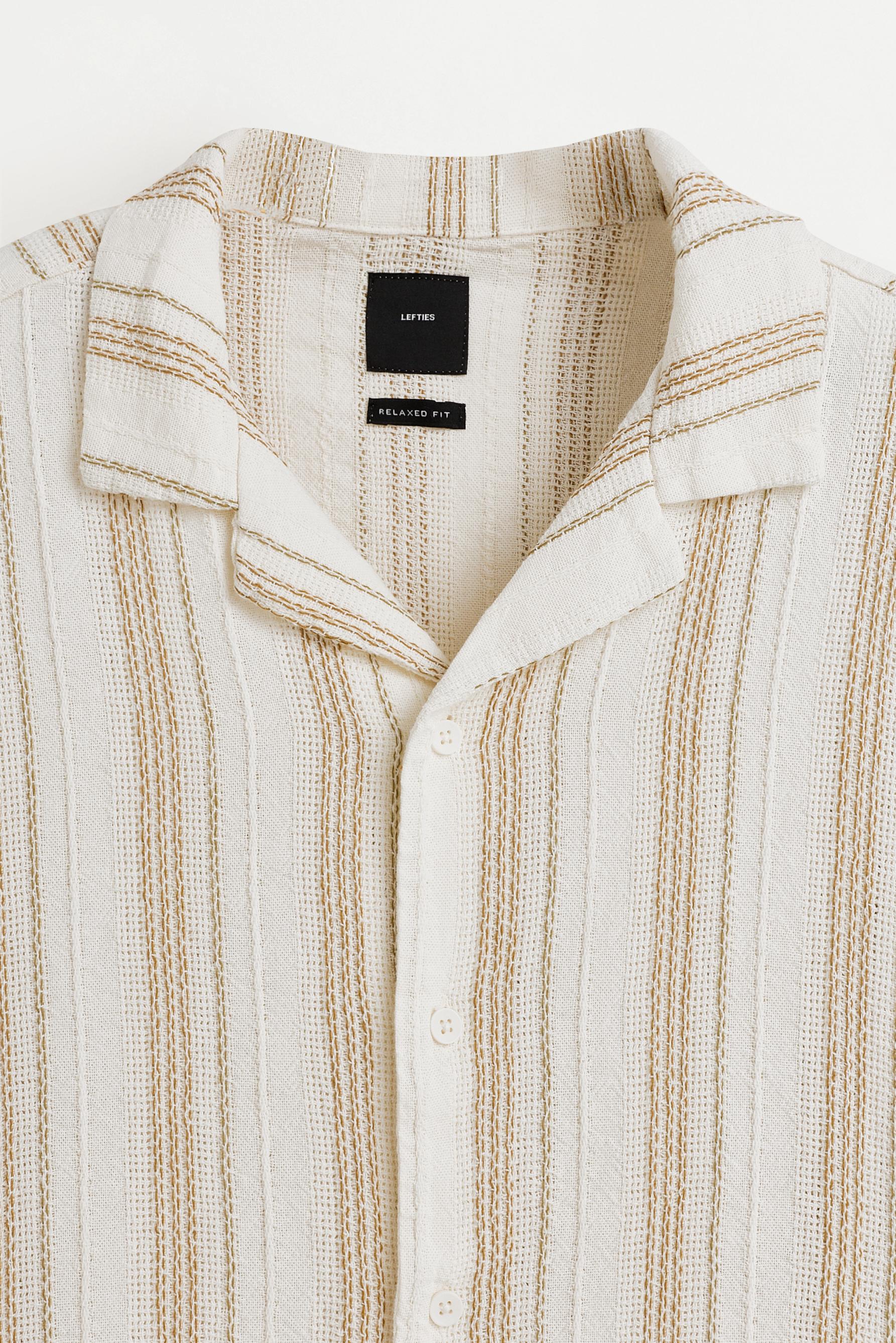Striped rustic shirt — WHITE