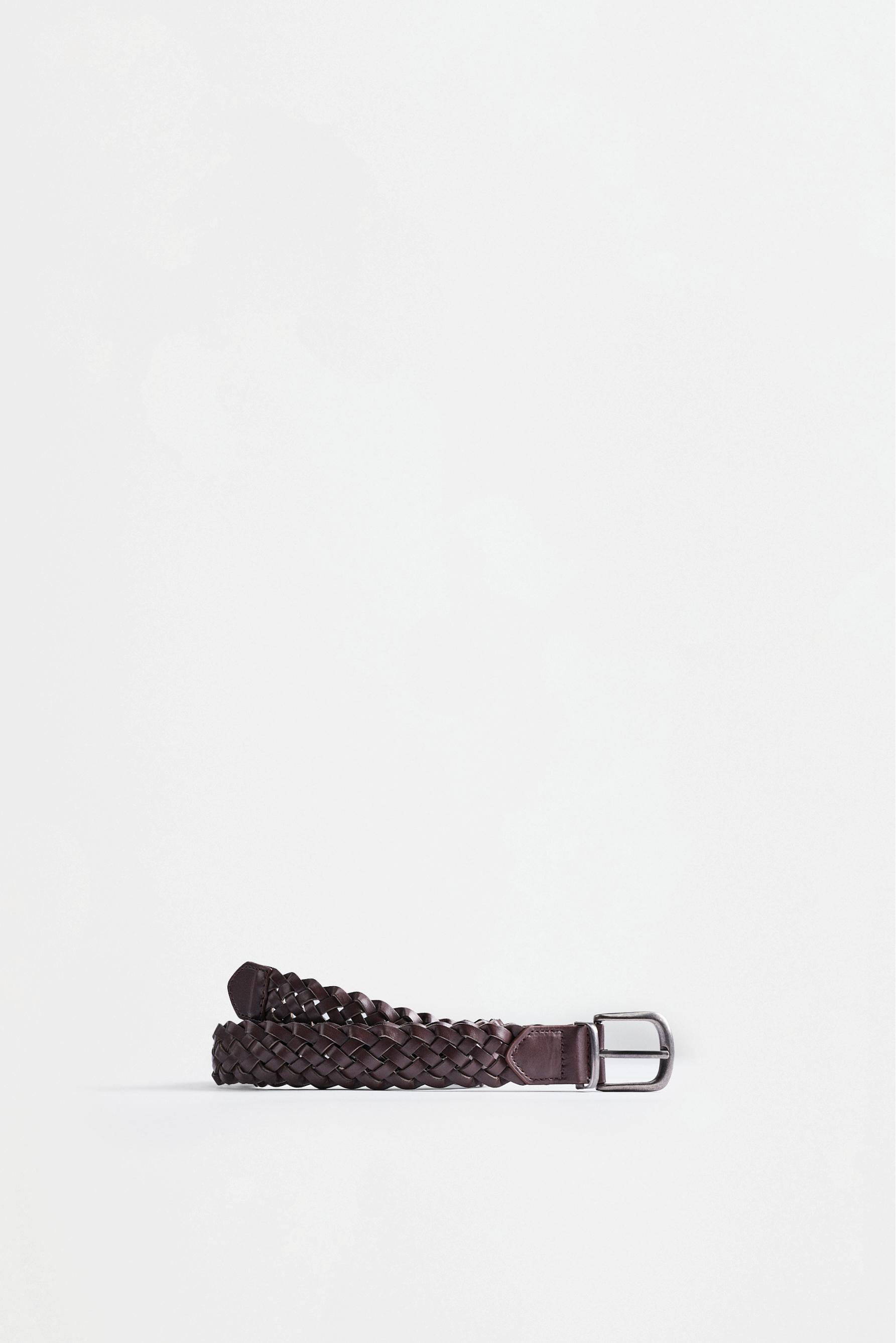 Braided belt — DARK BROWN