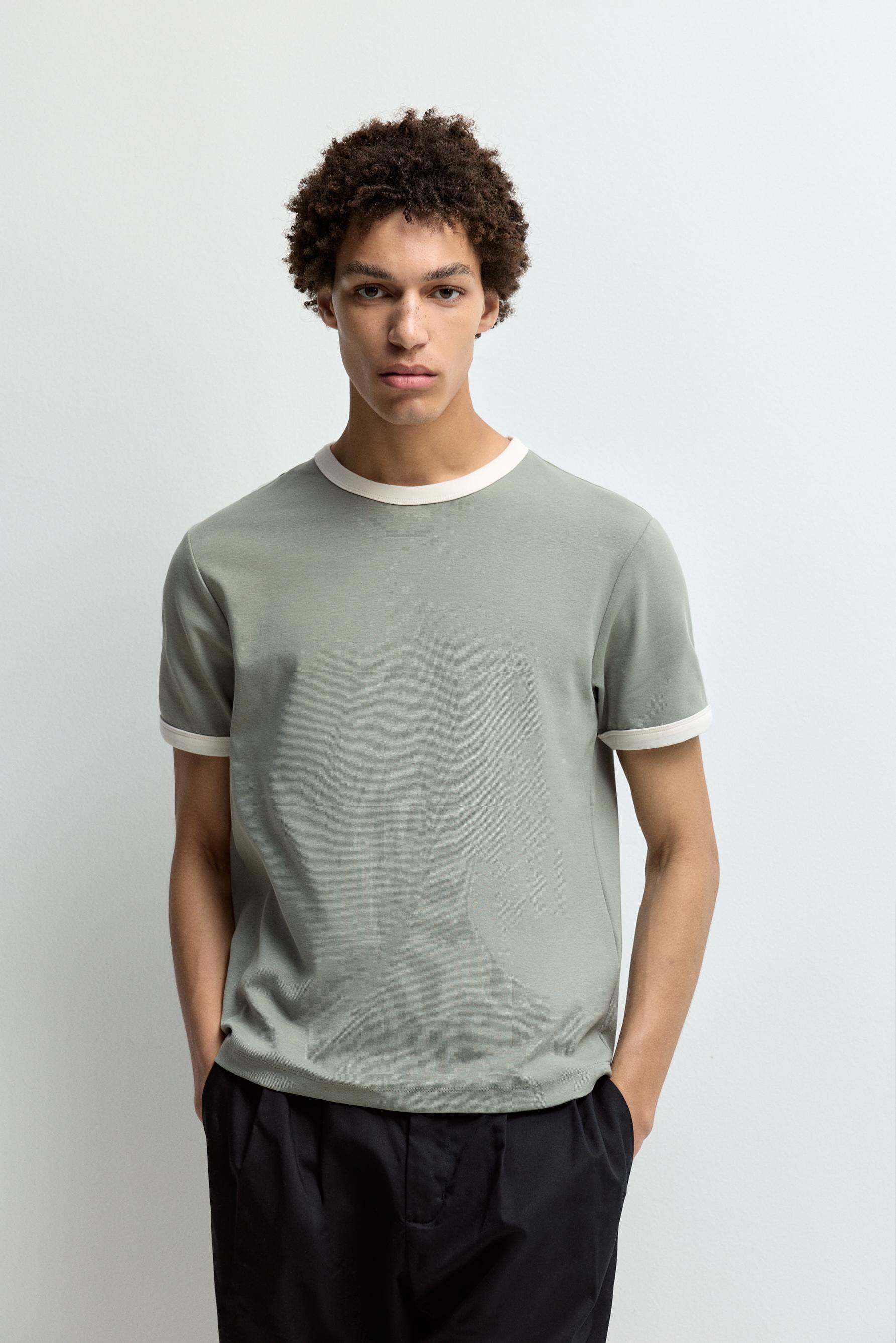 Contrast T-shirt — BILLIARD GREEN