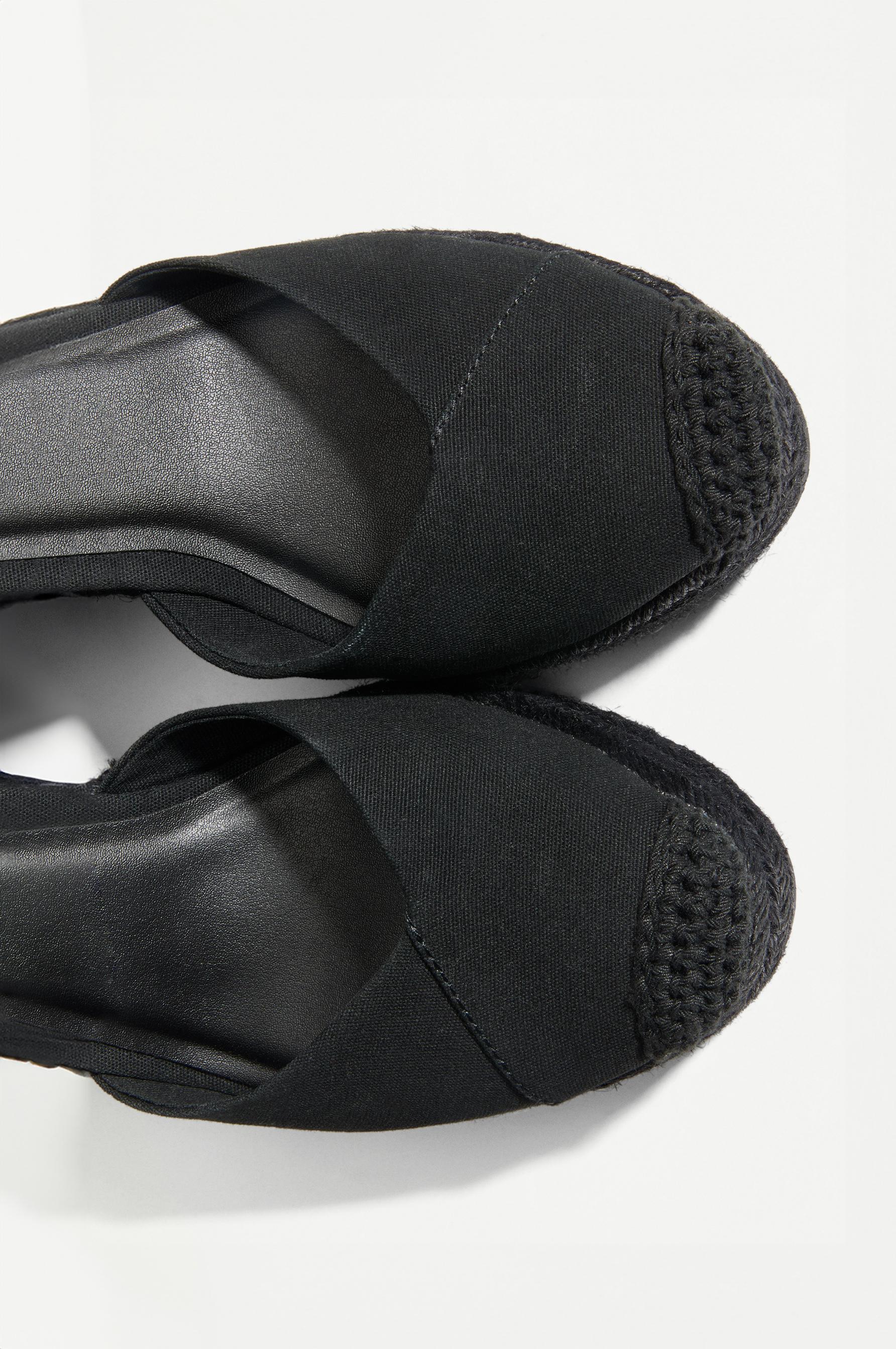 Jute wedge — BLACK