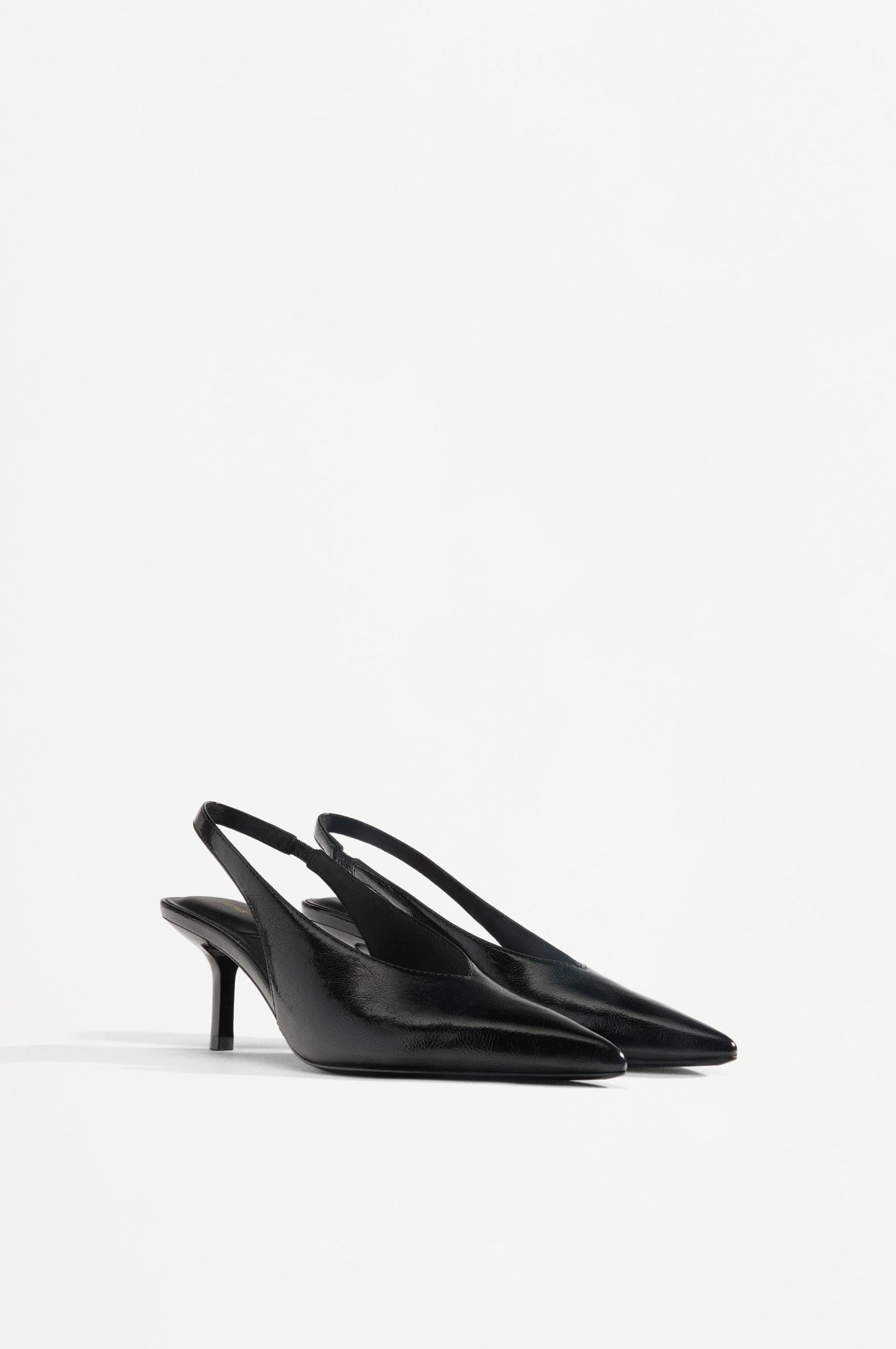 Slingback heels — BLACK