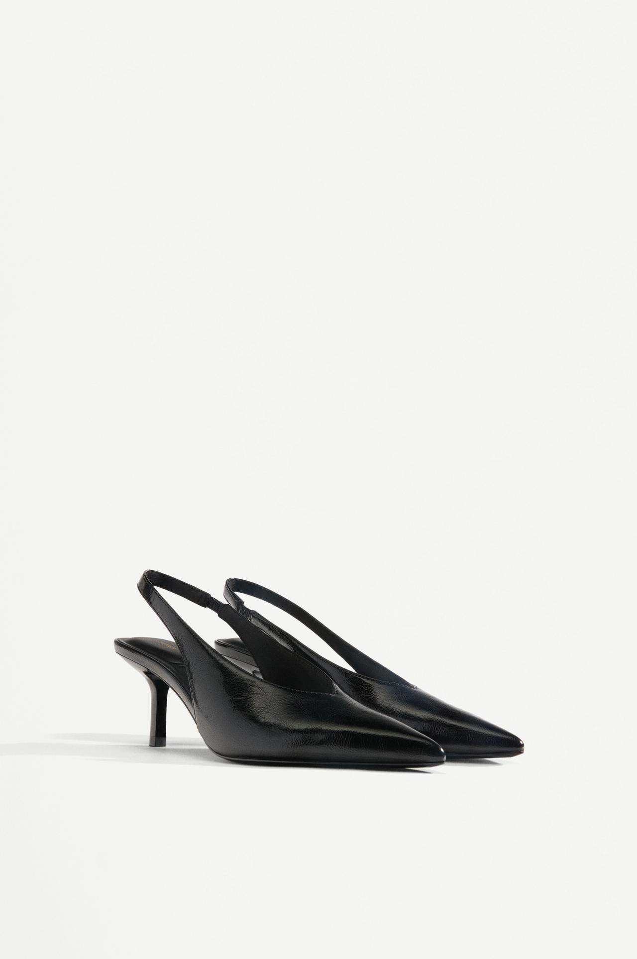 Slingback heels — BLACK