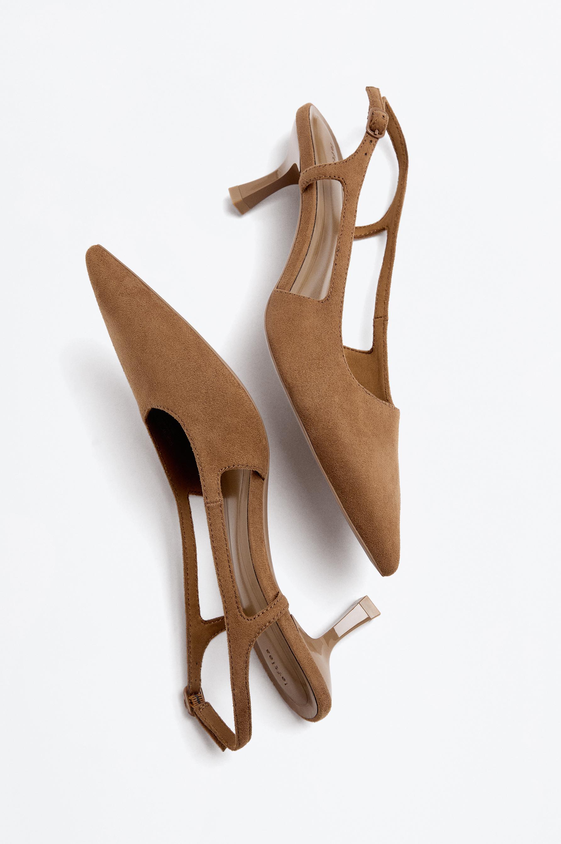 Lefties Deri Lefties Arkasi açık topuklu ayakkabı