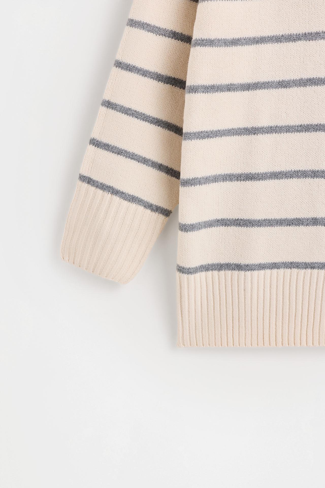 Basic oversize spongy-knit sweater — ECRU