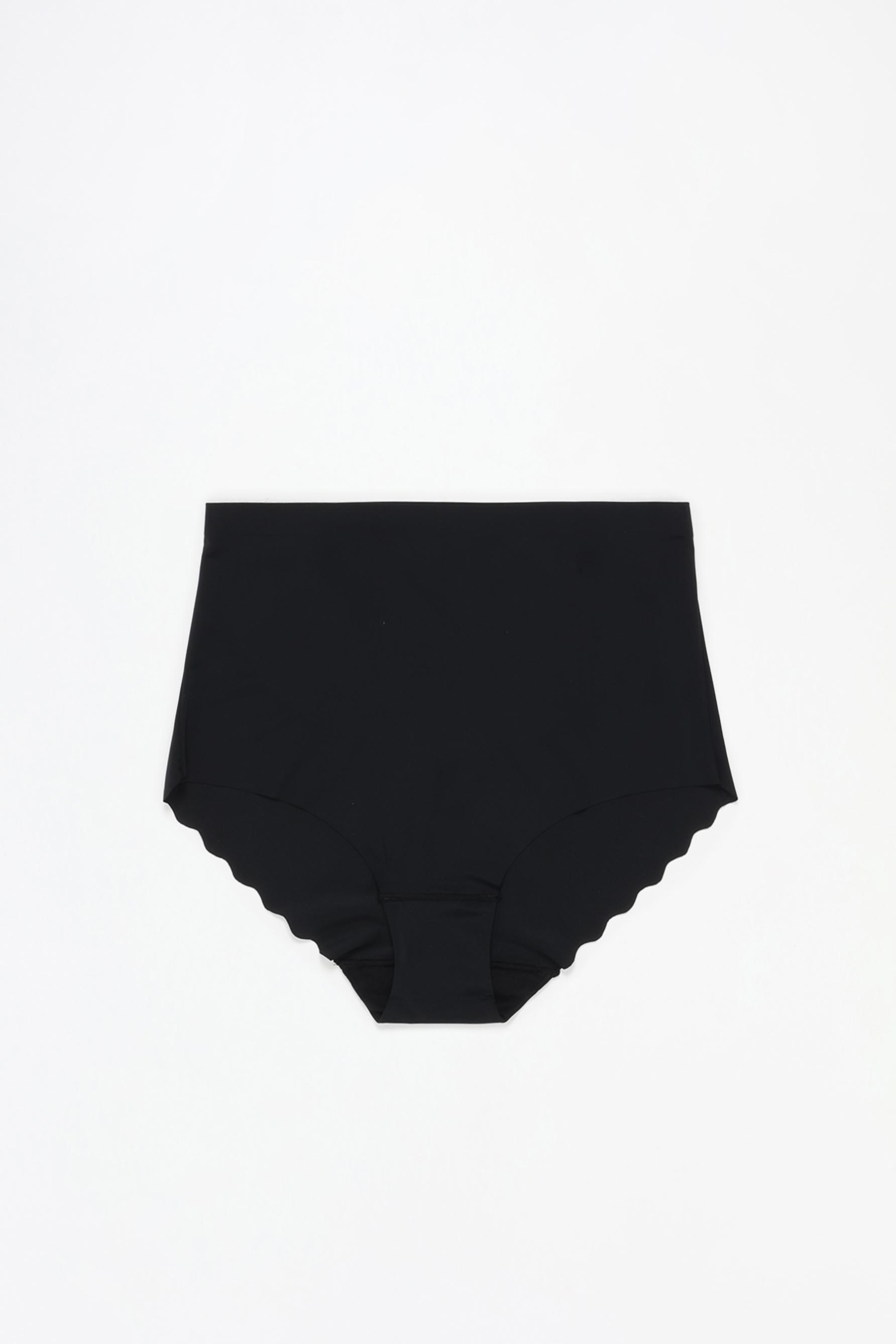 Microfibre shapewear high-waist briefs — BLACK