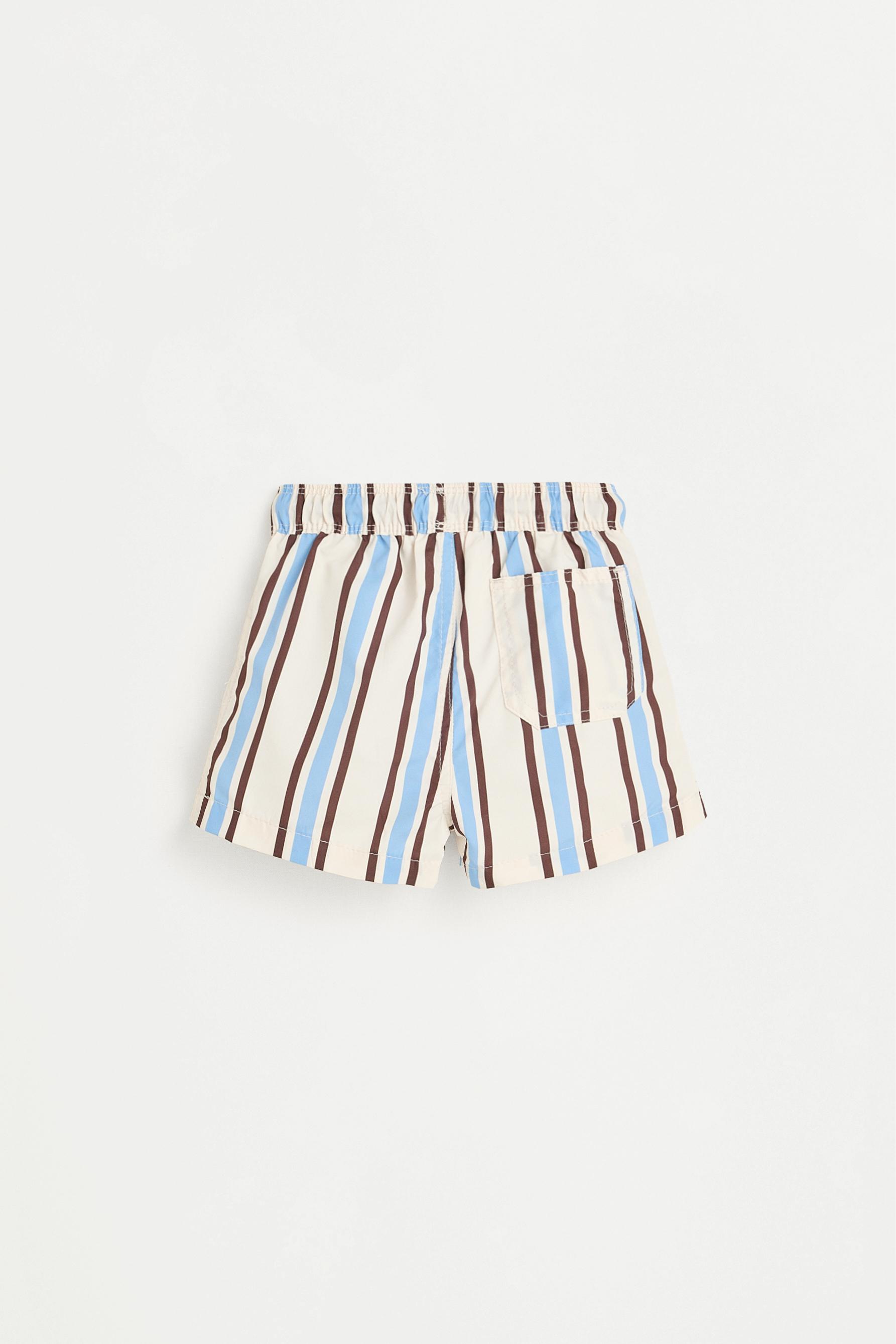 Baby Boy | Brown striped swim shorts — DEEP BLUE